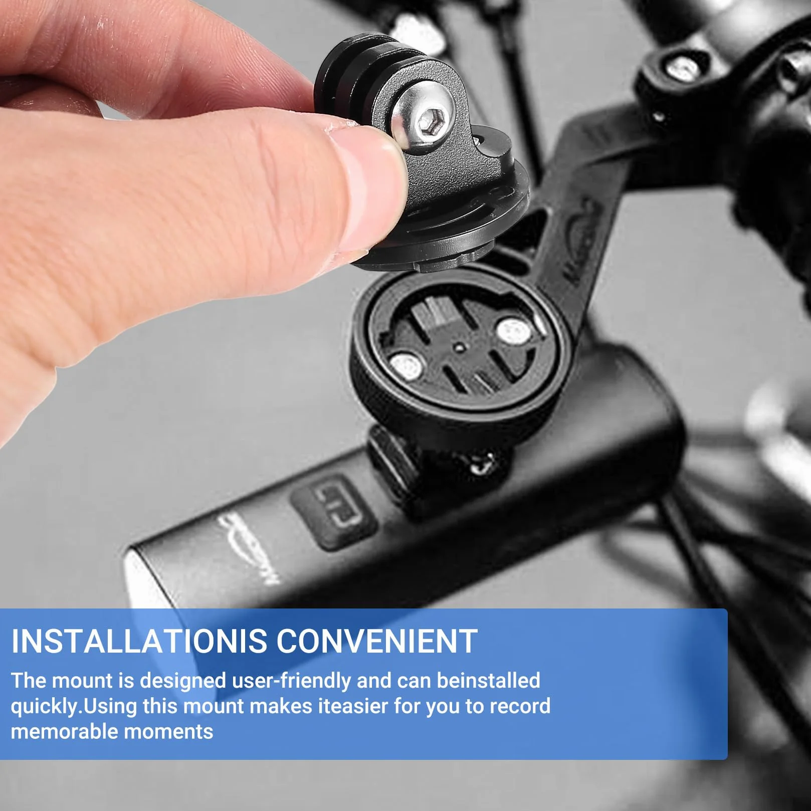 1 Komplet Uniwersalny Uchwyt Rowerowy do i Garmin, Adapter do Kamery Sportowej i Komputera Rowerowego, Kompatybilny z Garmin Edge (Rozstaw Otworów 22-24mm)