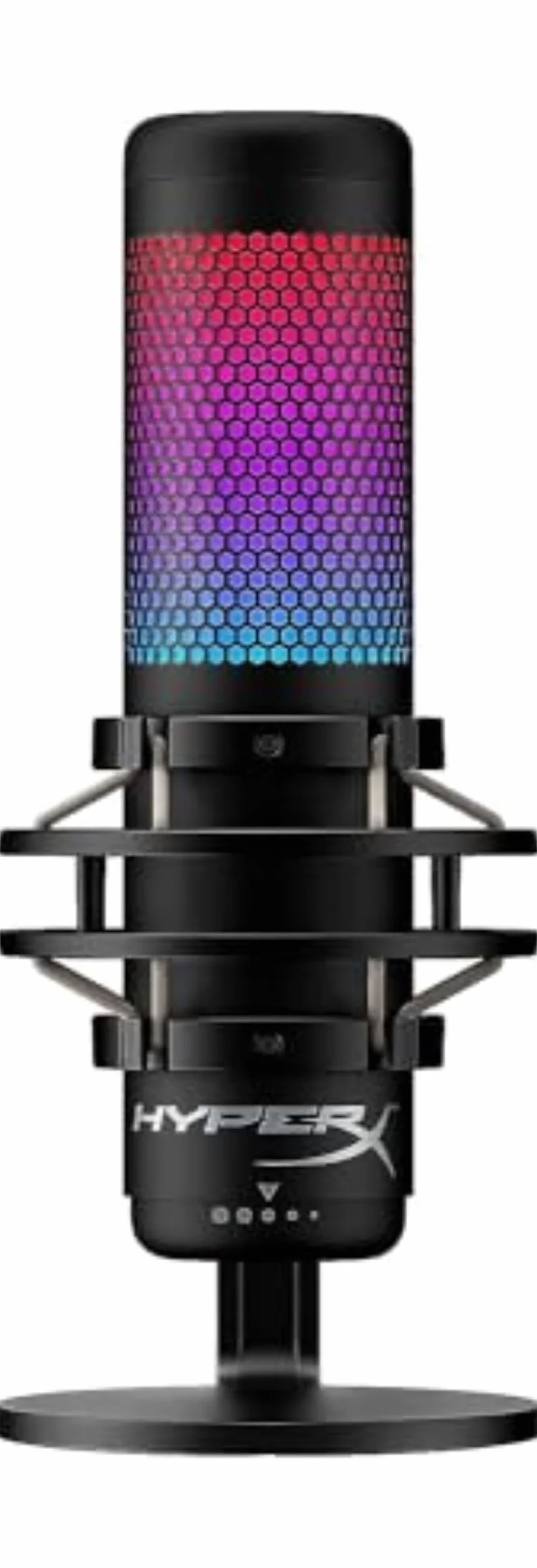 HyperX Quadcast S Mikrofon Pojemnościowy USB RGB do Komputerów PC, PS4 i Mac, Ochrona przed Wibracjami i Uderzeniami, Ochrona przed Pop, Granie, Streaming, Podcasty