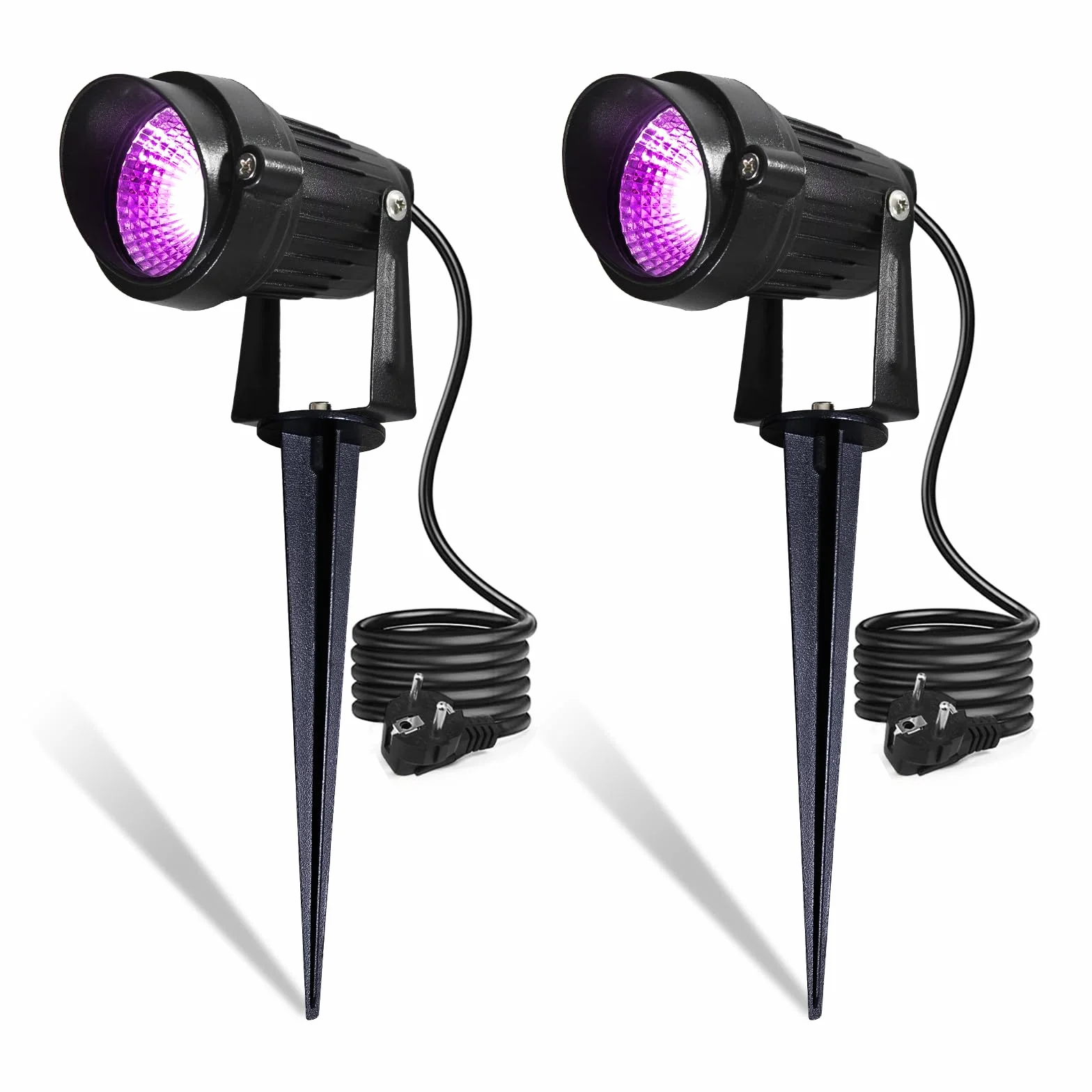 Outdoor UV LED Flood Light, 2 szt. 6W Czarne światło, IP66 wodoodporny, 385-400nm, Reflektor UV LED na Halloween DJ Disco Fluorescencyjne plakaty Neon Bar Party