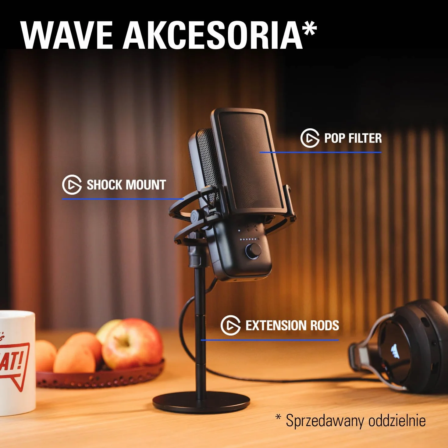 Elgato Wave:3 White, mikrofon USB premium do strumieniowania, gier i biura domowego