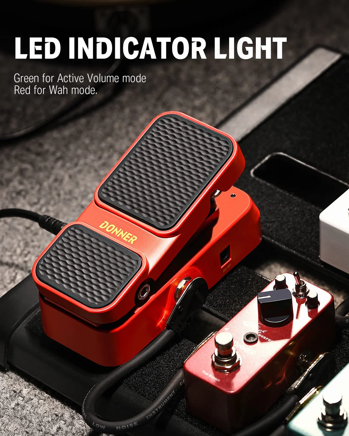 Donner samogłoska mini aktywny Wah Volume Effect pedał gitarowy 2 w 1