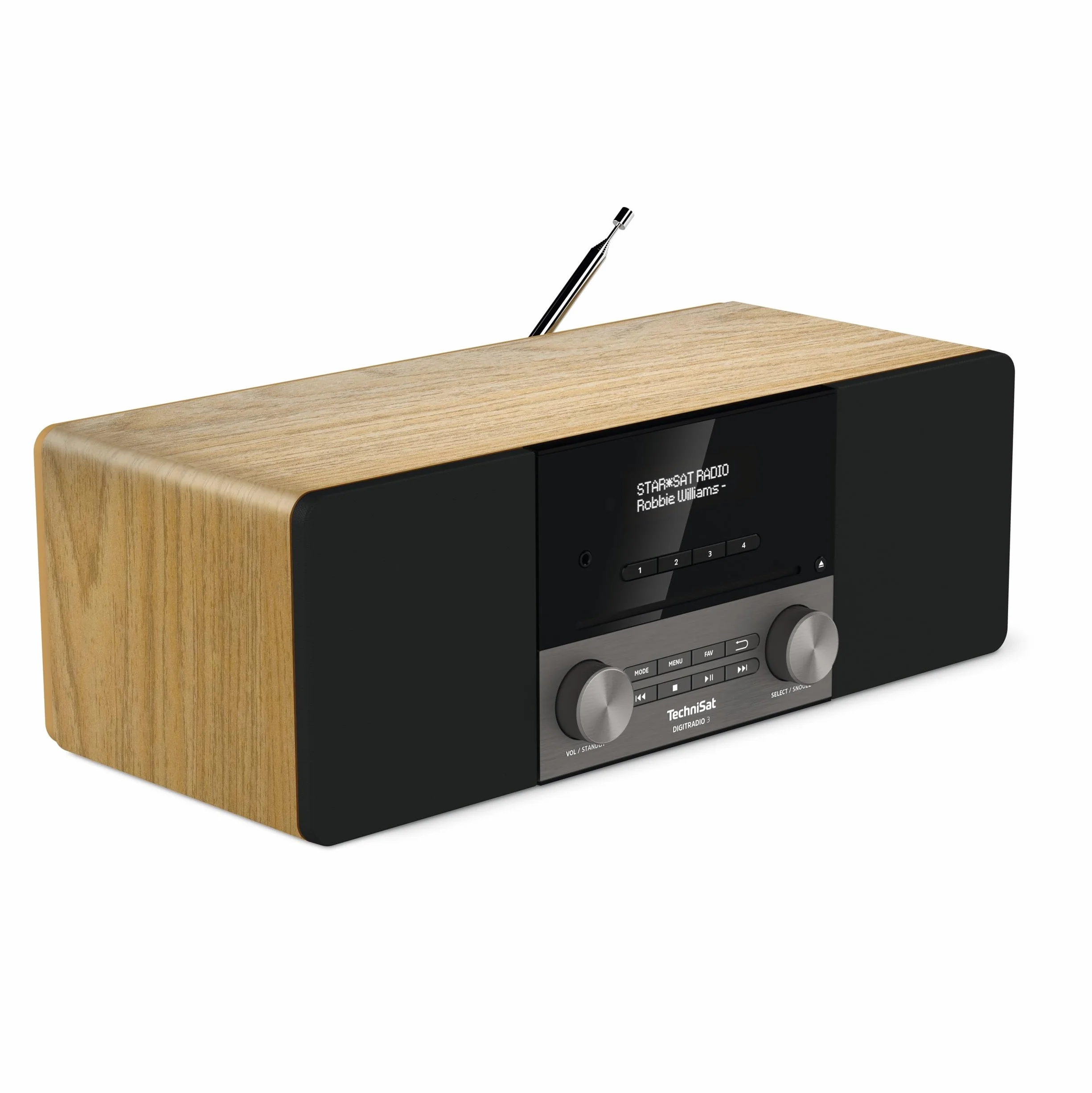 Technisat Digitradio 3 0003/3913 Radio, Brązowy/Czarny, 17 x 38 x 13 cm