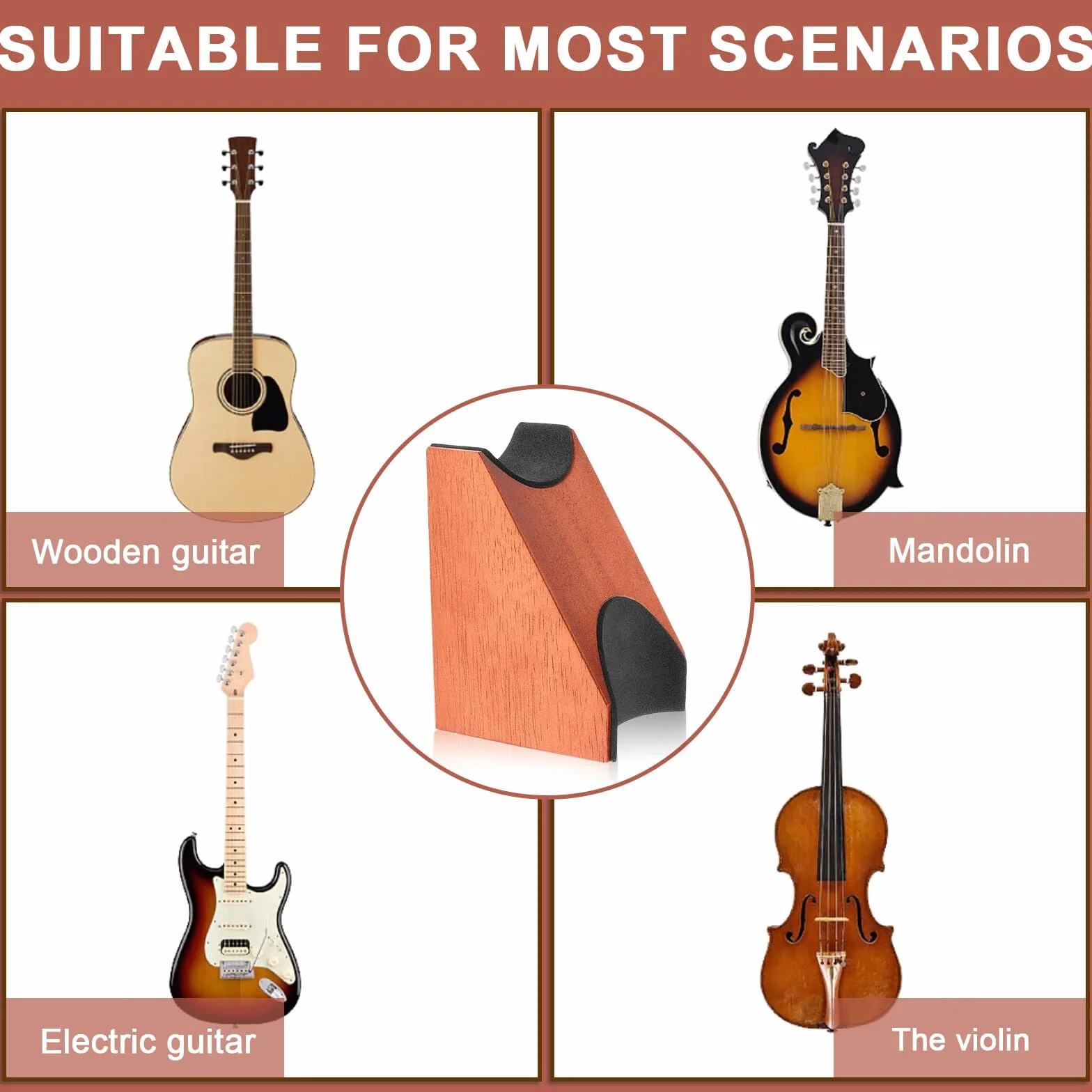 Minerwa gitarowa, uchwyt na szyję gitarową, uchwyt na szyję śpiąca, narzędzie do naprawy gitary, konserwacja zmiany liny, narzędzie do napraw, pomarańczowy