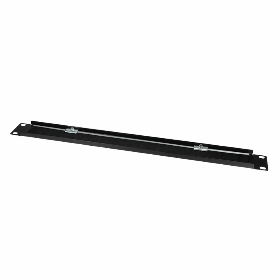 LogiLink Professional ORCEB1B - 19" przepust kablowy 1HE, z wkładką szczotkową, czarny