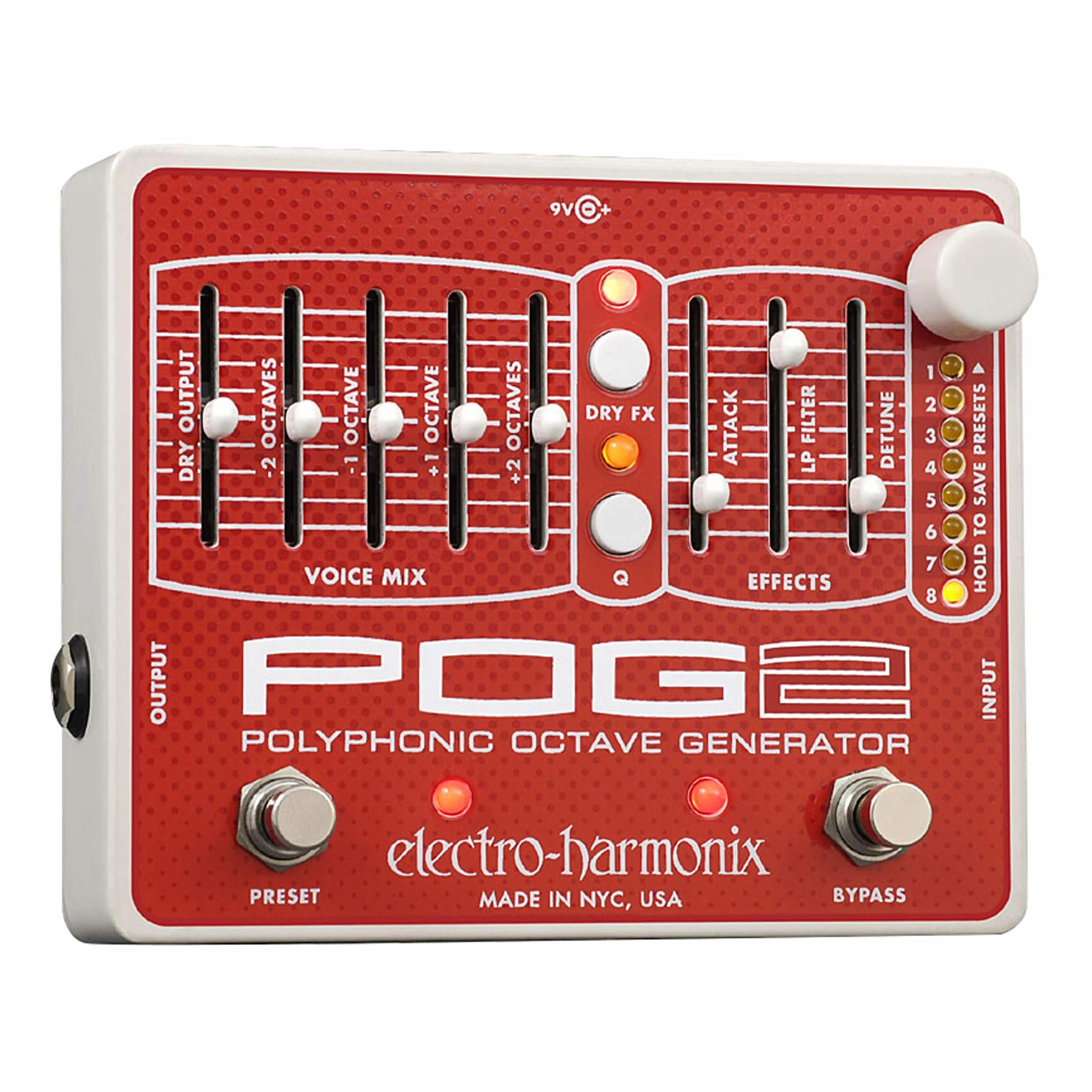 Electro Harmonix POG2 Polyphonic Octave Generat or Guitar Effects Pedal - Efekt do gitar
