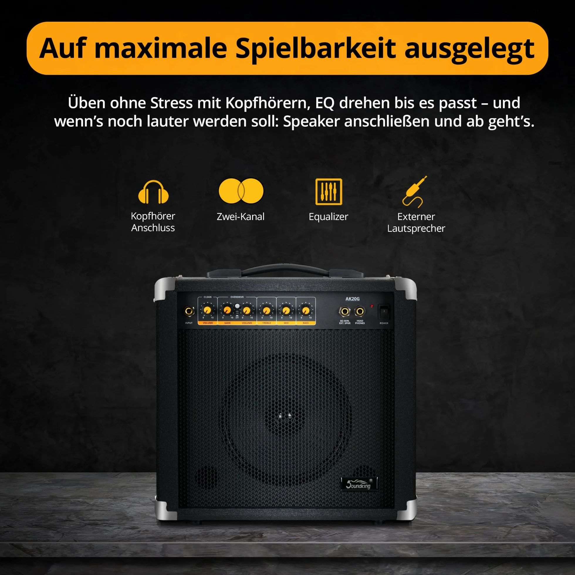 Soundking AK20-G Wzmacniacz gitarowy - dwukanałowy, 60 W