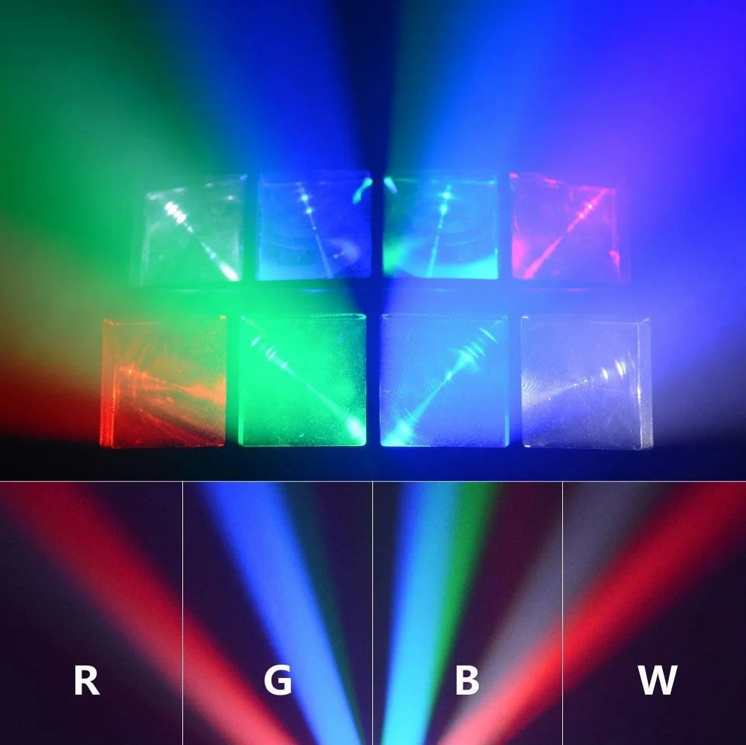 BETOPPER Światło Sceniczne Moving Head, RGBW 4 w 1, Mini Oświetlenie Imprezowe LED, DMX512 / Tryb Głosowy Do Baru, Na Imprezę