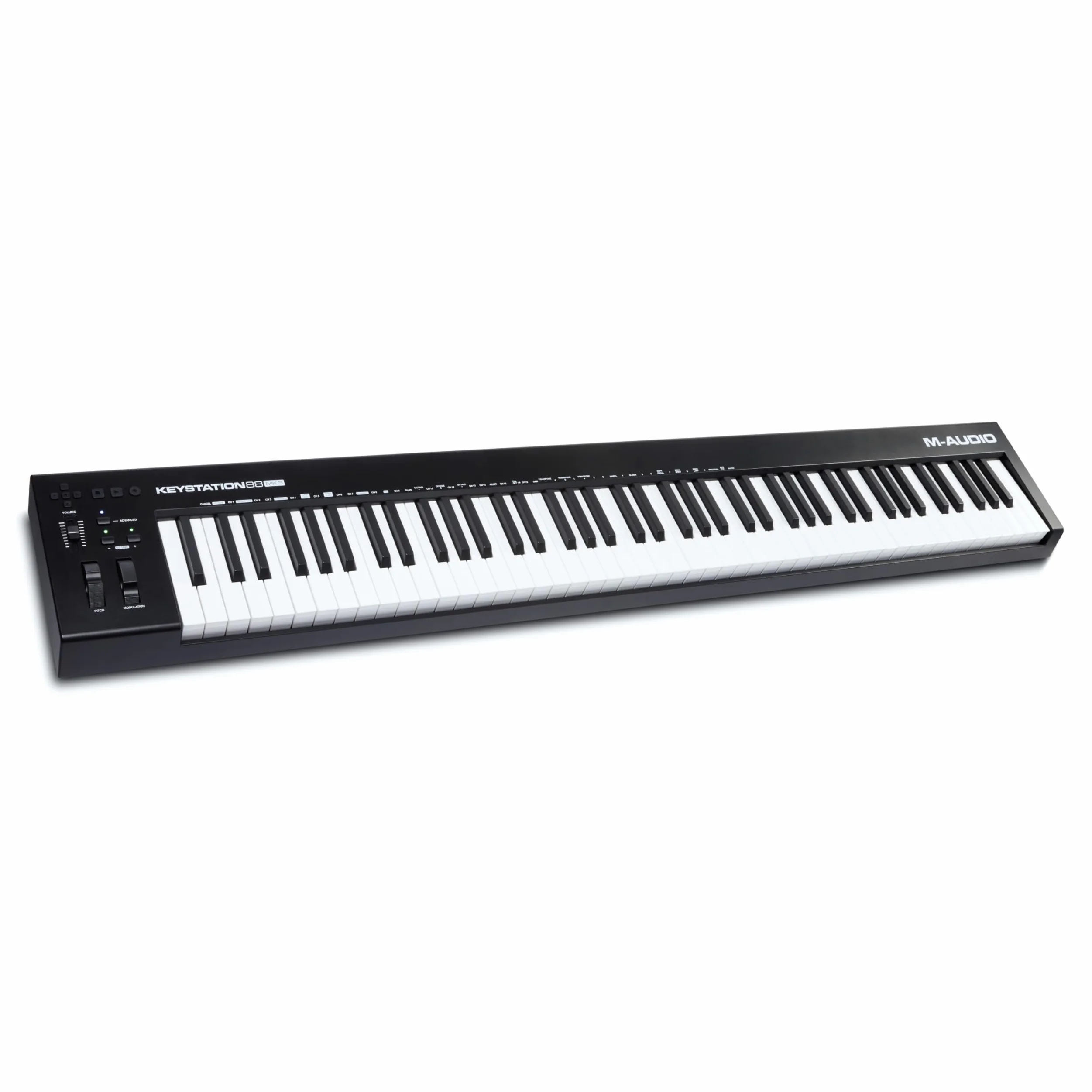 M-AUDIO Keystation 88 MK3 - kontroler MIDI z 88 klawiszami półważonymi do sterowania wirtualnymi syntezatorami i parametrami DAW-ów