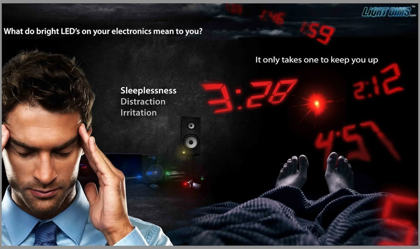 LightDims Black Out Edition – osłony LED blokujące światło do routerów, elektroniki i urządzeń oraz innych bloków, 100% światła