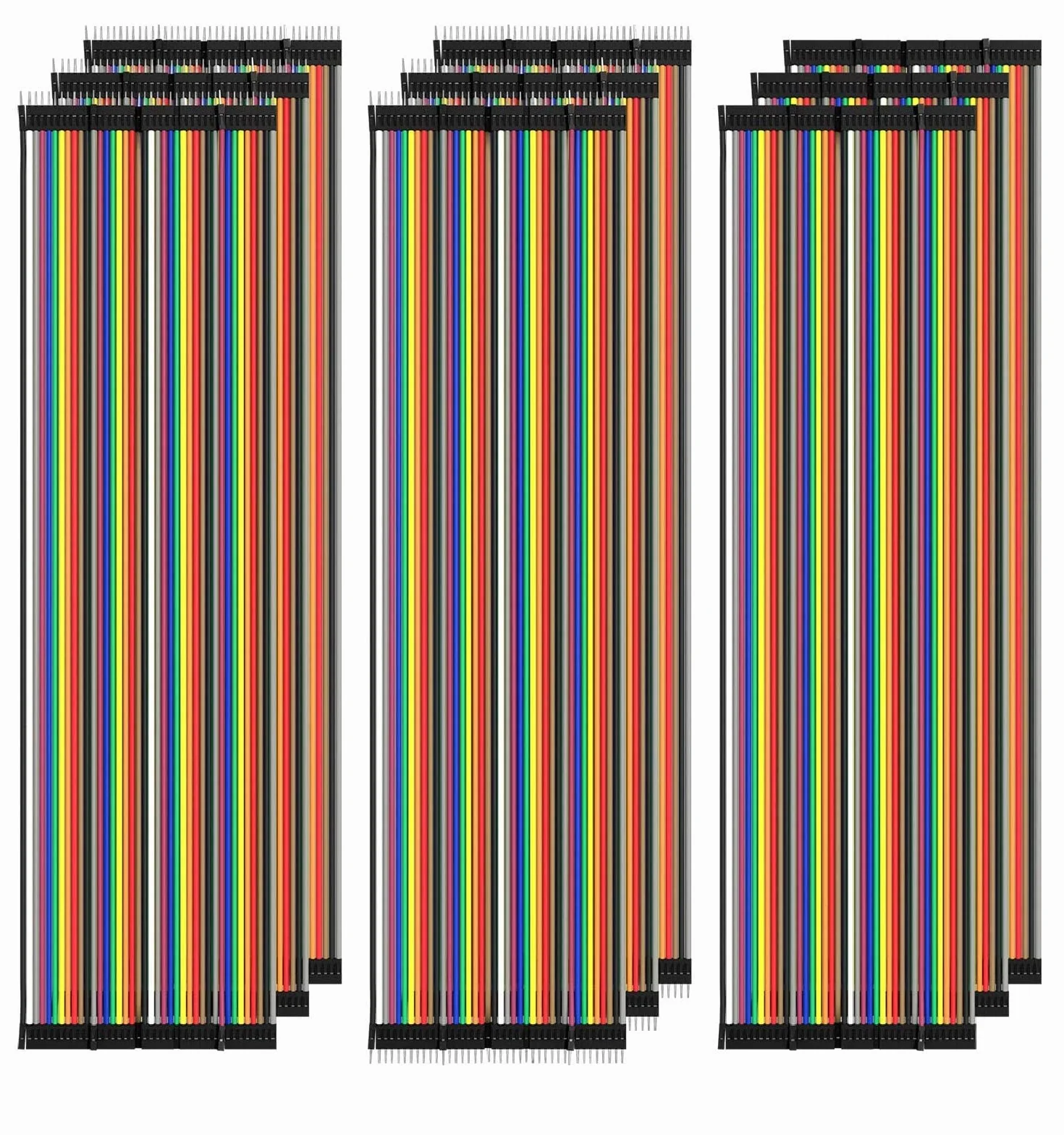 AZDelivery 3 x Jumper Wire Cable 3 x 40 STK. każdy 20 cm M2M / F2M / F2F kompatybilny z Arduino i Raspberry Pi Breadboard tym e-Book!
