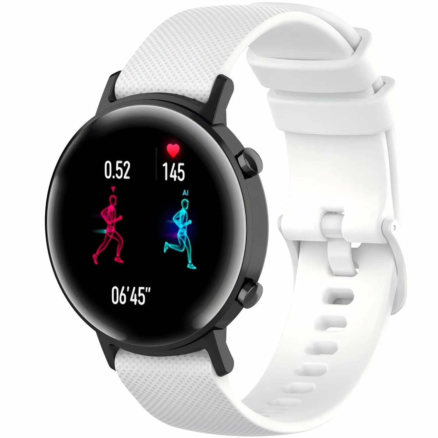 Pasek zapasowy 20 mm do Garmin Forerunner 165/168/158/245/645/55/Vivoactive 6/5/3 Music do Garmin Approach S50/S42/S40/S12, miękki pasek do zegarka sportowego