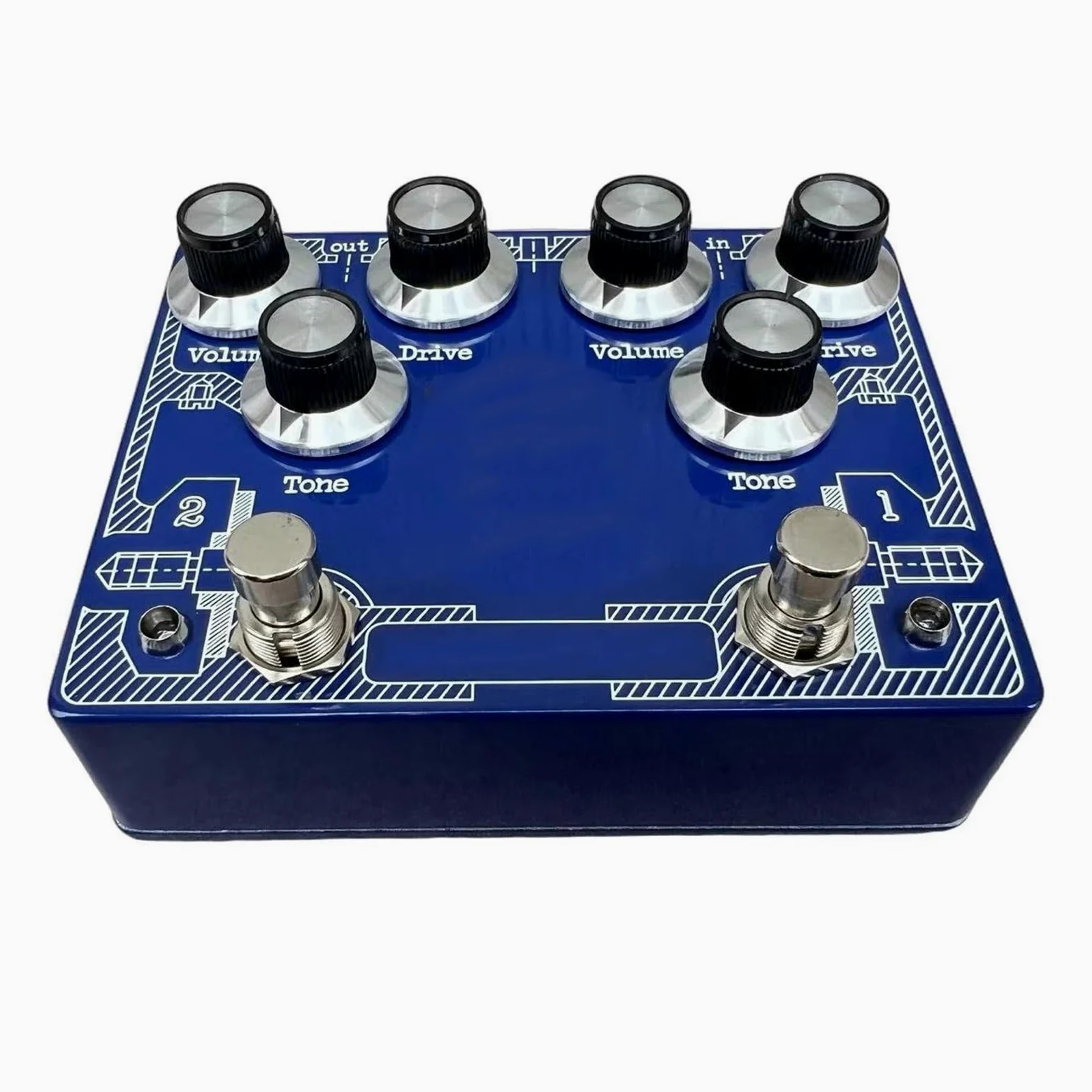 Standardowy Pedał Efektowy Do Gitary Efekt Gitarowy Blue Guitar Z Efektem Overdrive Distortion