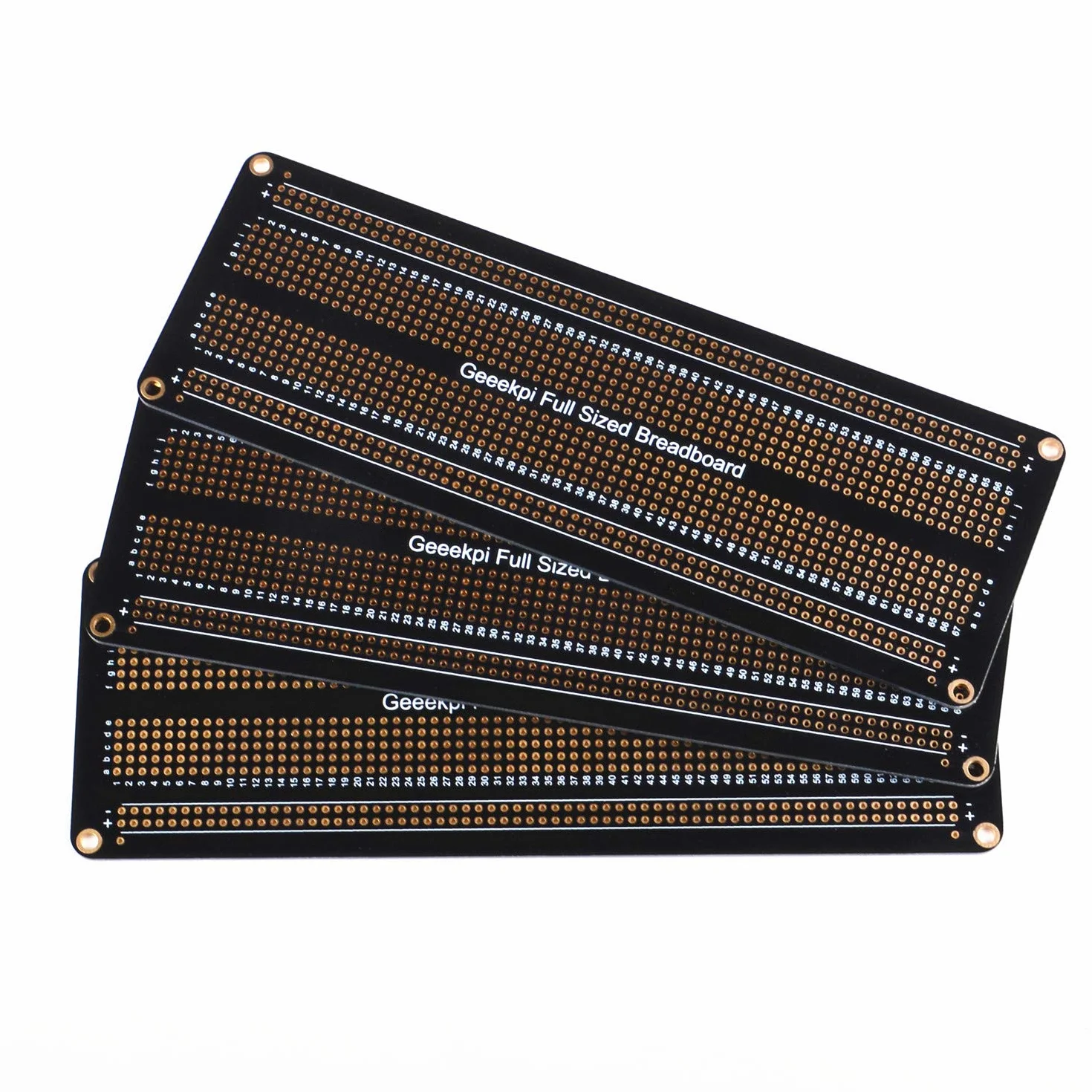 GeeekPi zestaw 3 szt. prototyp płyta do chleba PCB pozłacana płyta eksperymentalna płyta do lutowania dwustronna płytka PCB DIY zestaw do Arduino (pełny rozmiar)