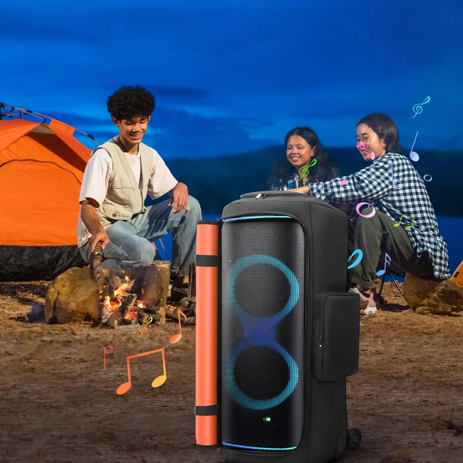 Etui OURHZTB do głośnika JBL PartyBox 720, przenośny głośnik na imprezy, osłona przeciwpyłowa do podróży, etui ochronne do przechowywania z kieszonkami na JBL PartyBox 720 i akcesoria