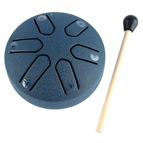 Empty Spirit Drum, Handpan Drum 6 Note Kompaktowy, Charakterystyczny, Czysty Dźwięk do Gry na Instrumentach Perkusyjnych (Ciemnoniebieski)