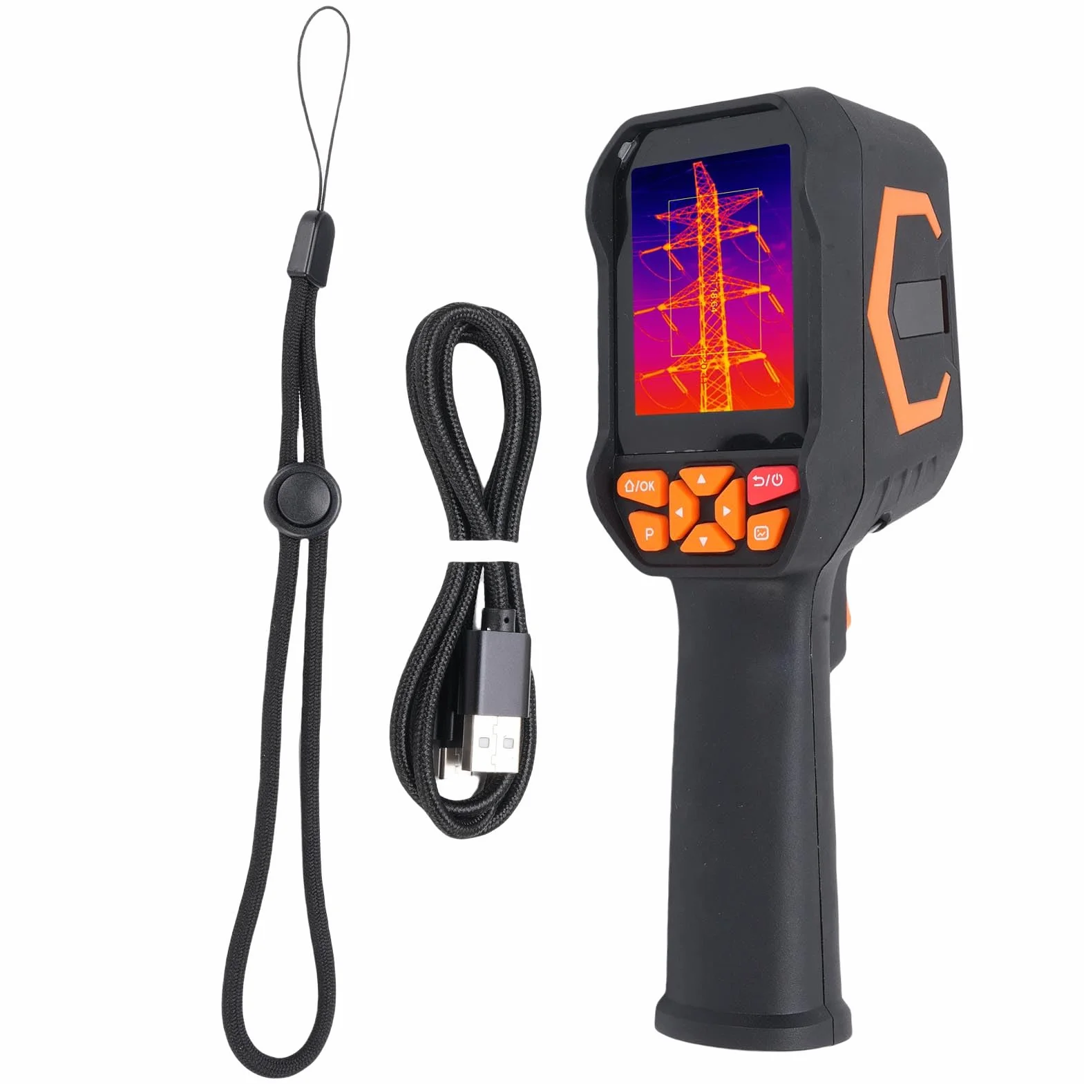 Topiky Handheld Termiczna Kamera Termiczna, Kamera do Obrazowania Termicznego, Obraz Termiczny w Podczerwieni, -20 ° C do 550 ° C 8 GB Storage 25 Hz Ramina Klatek na Poziom