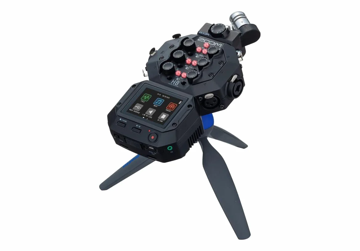 ZOOM H8 Rejestrator Ręczny – 12-ścieżkowy rejestrator audio z ekranem dotykowym, wymiennymi kapsułami mikrofonowymi i interfejsem USB – Do muzyki, podcastów, nagrań terenowych – Czarny