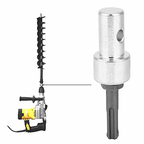 Adapter Wiertarki ślimakowej do Lodu Adapter Wiertła do Wiertarki Elektrycznej do Złącza ślimaka Uziemiającego Arbor Round Shank 2 Pit 2 Slot Adapter Wiertarki Elektrycznej