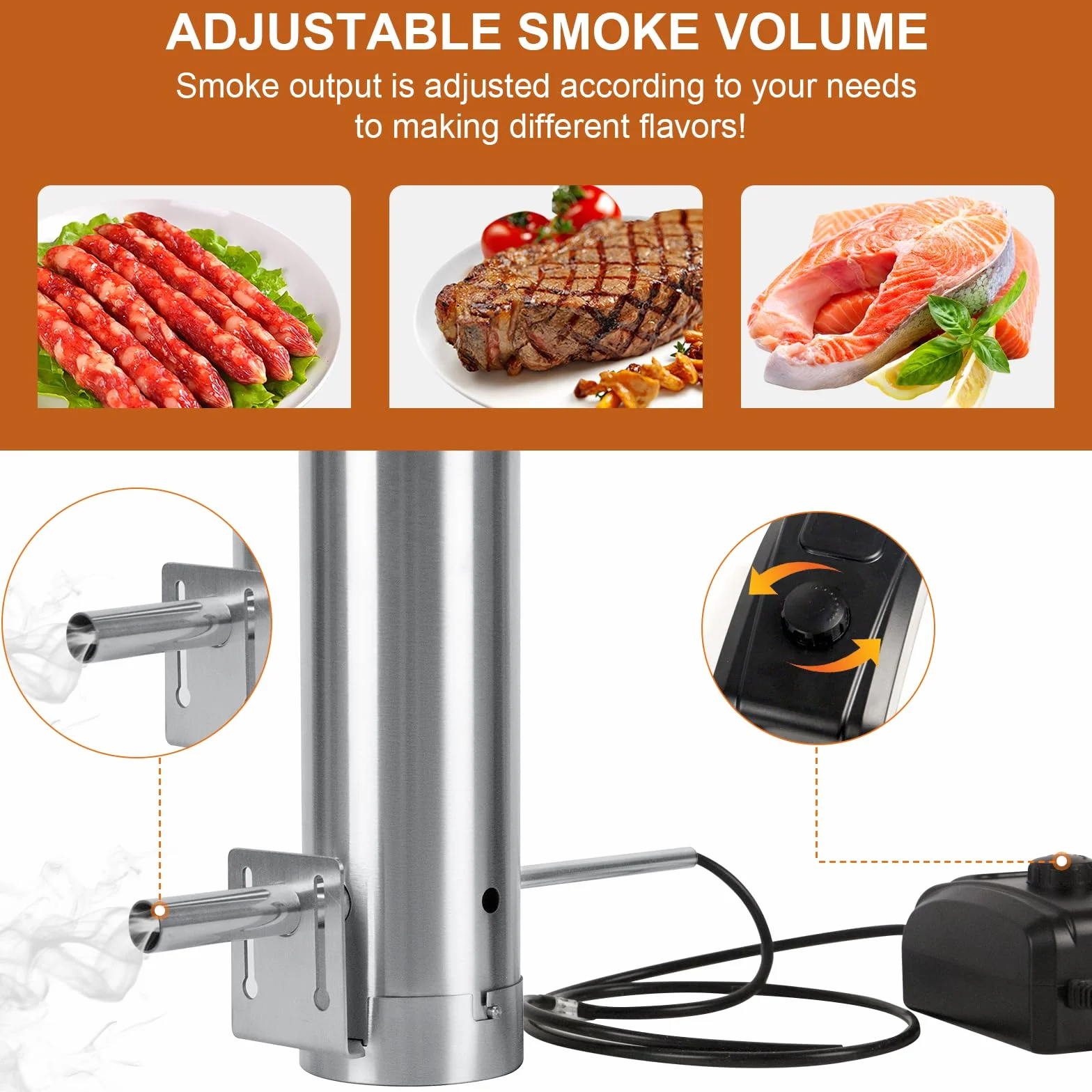 Generator zimnego dymu ze stali nierdzewnej, generator dymu do pieców wędzarniczych Smoker z pompą, generator zimnego dymu ze stali nierdzewnej do pieca wędzarniczego generator zimnego dymu Smoker