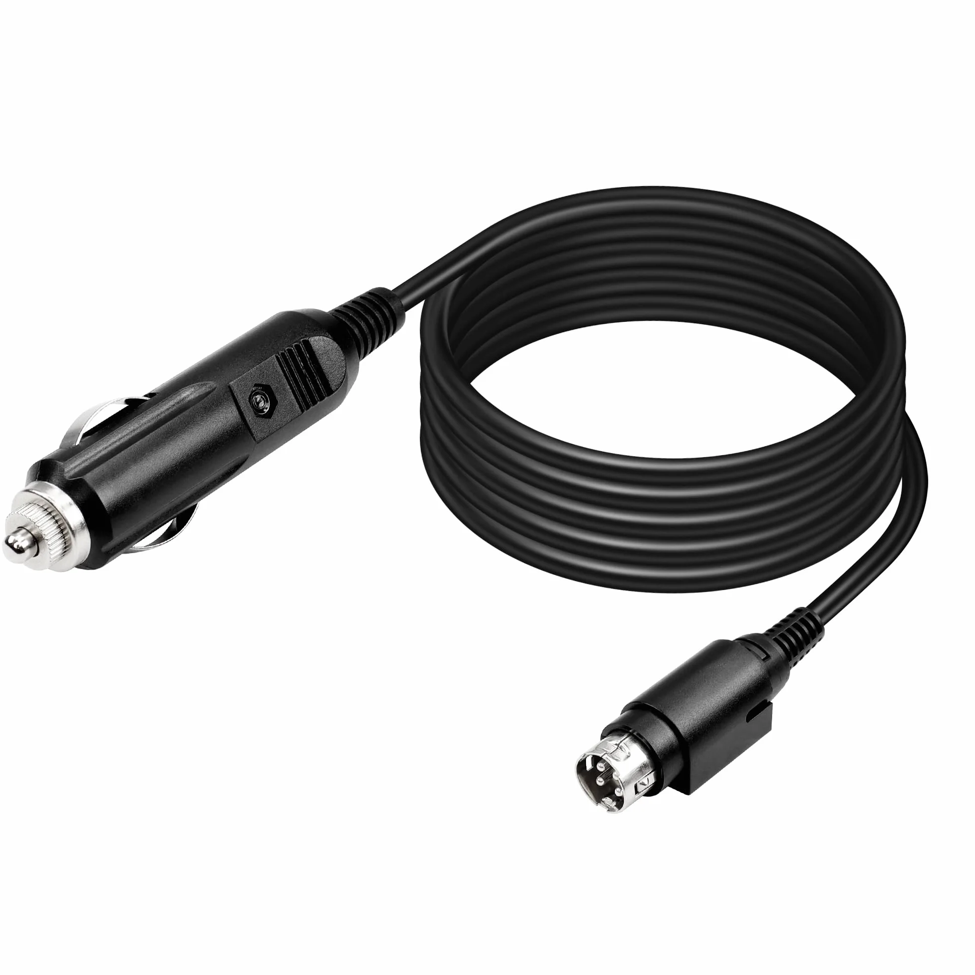Ładowarka samochodowa 12 V DC 18AWG, kabel zasilający, męski do 4-pinowego kabla mini DIN do DVD, telewizora LCD, rejestratora samochodowego, kamery