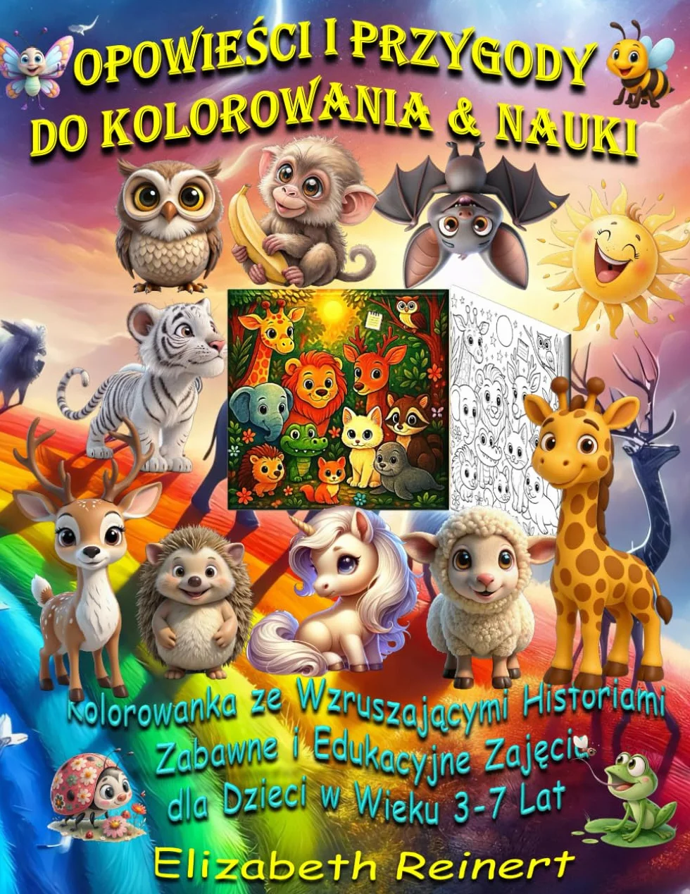 OPOWIEŚCI I PRZYGODY DO KOLOROWANIA & Nauki: Kolorowanka ze Wzruszającymi Historiami. Zabawne i Edukacyjne Zajęcia dla Dzieci w Wieku 3-7 Lat
