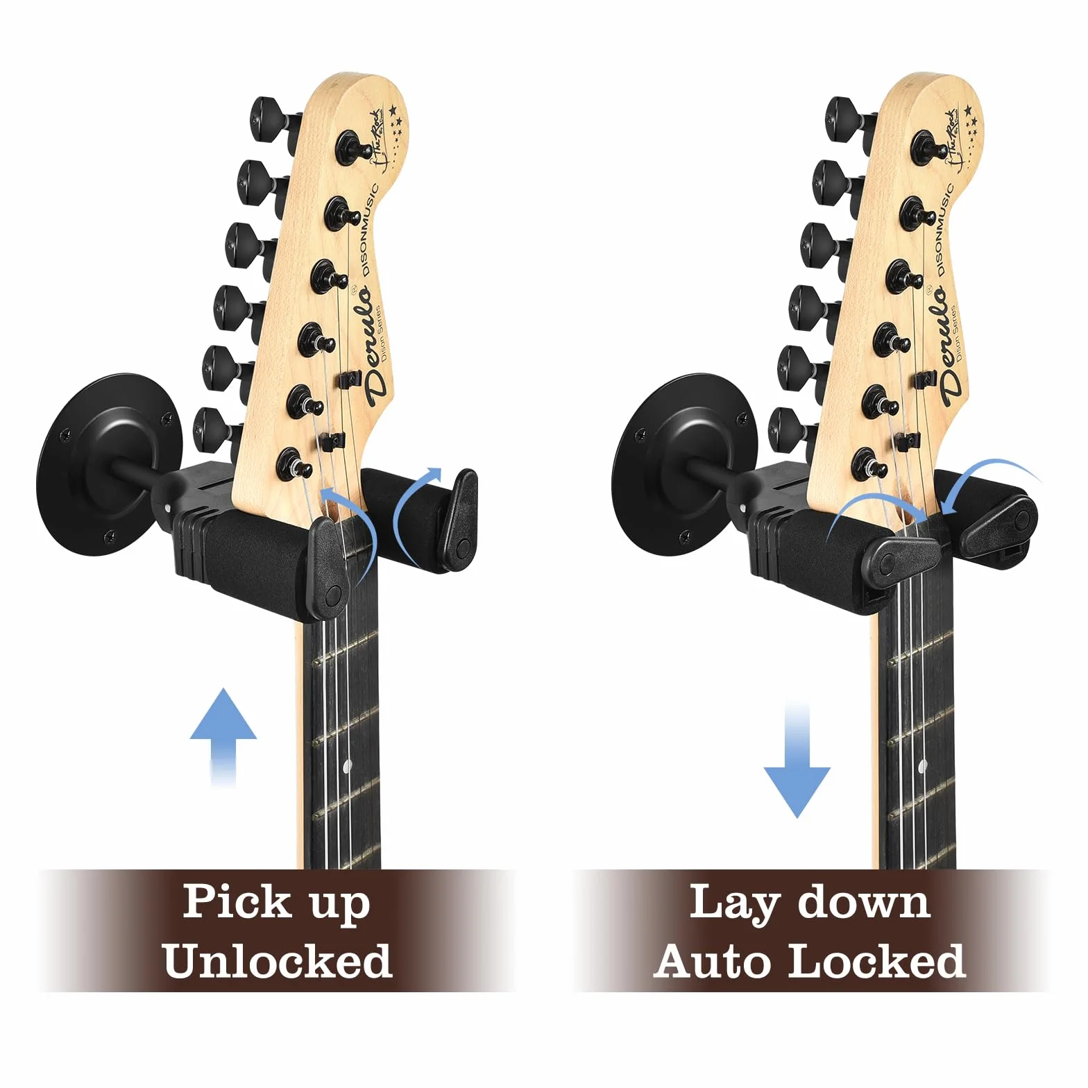 OTraki Gitara uchwyt ścienny automatyczne blokowanie gitara hak ścienny wieszak stojak instrument wsparcie do elektrycznej gitary akustycznej, basu