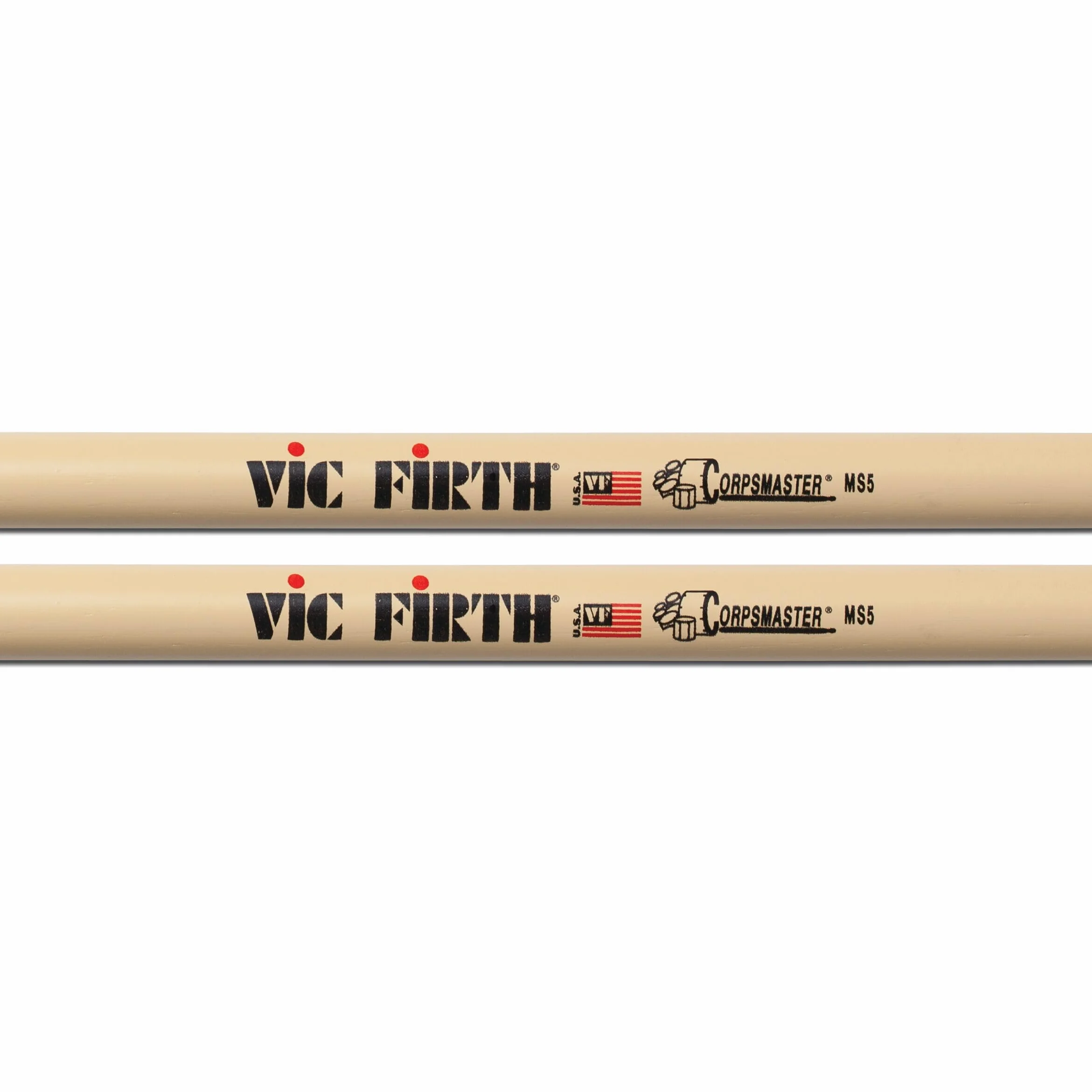 Vic Firth - Pałeczki do bębnów z serii Corpsmaster® - MS5-17 cali (43,18 cm) - stożek średni - drewniana końcówka