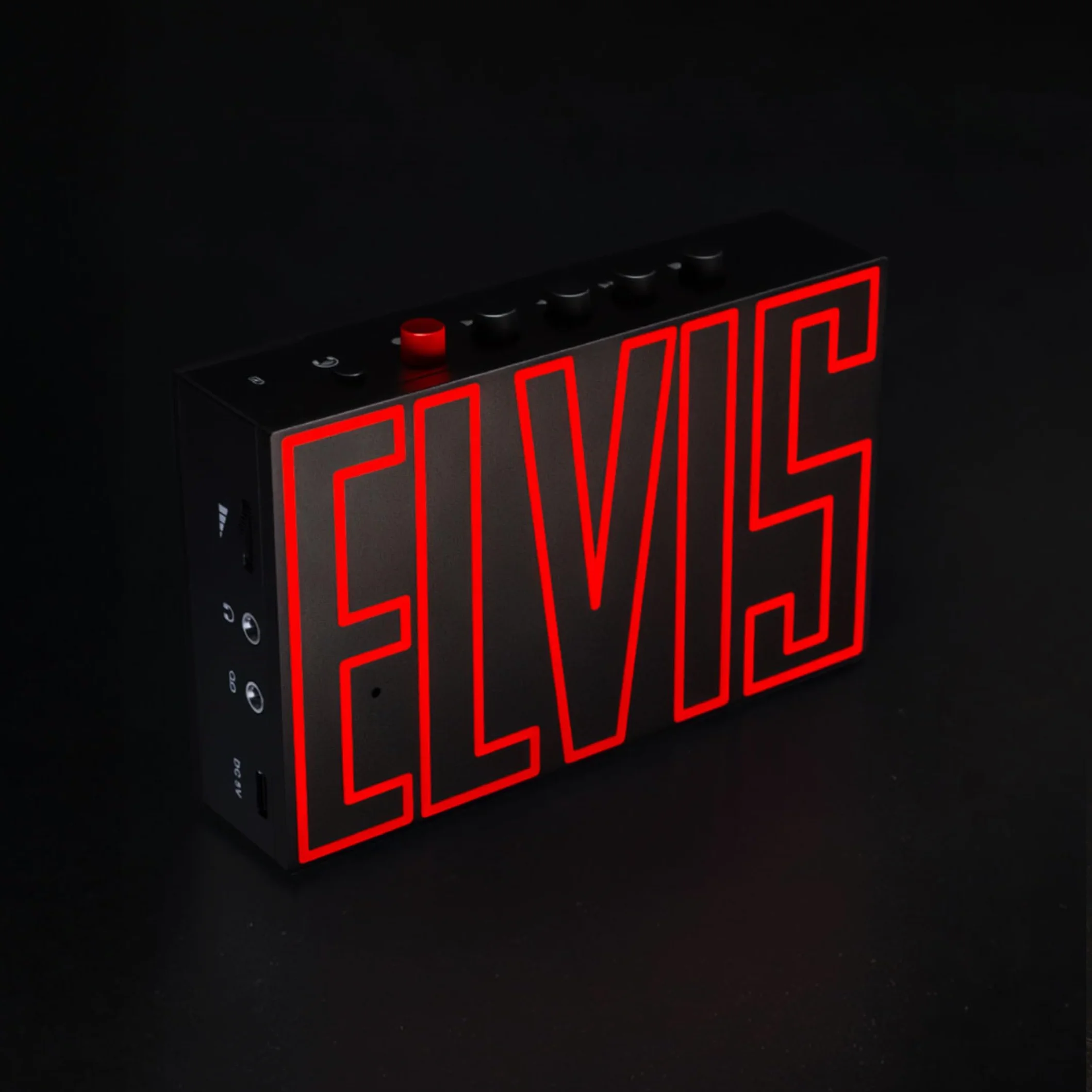 We Are Rewind Elvis Limited Edition odtwarzacz kasetowy przenośny Bluetooth magnetofon kasetowy retro aluminiowa obudowa nagrywanie kaset czarny czerwony