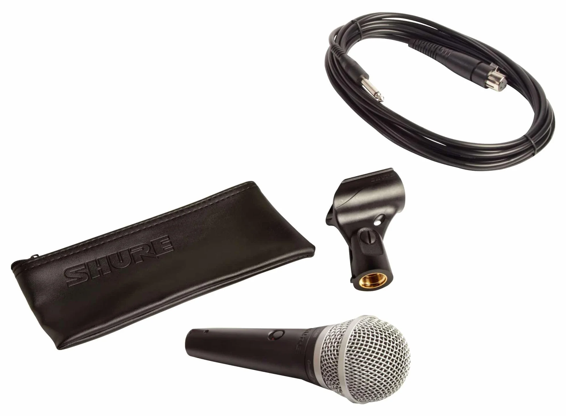 Shure PGA48 Mikrofon dynamiczny - ręczny do wokalu o charakterystyce kardioidalnej, z wyłącznikiem, 3-pinowym złączem XLR, 15' kablem XLR-QTR (PGA48-QTR)