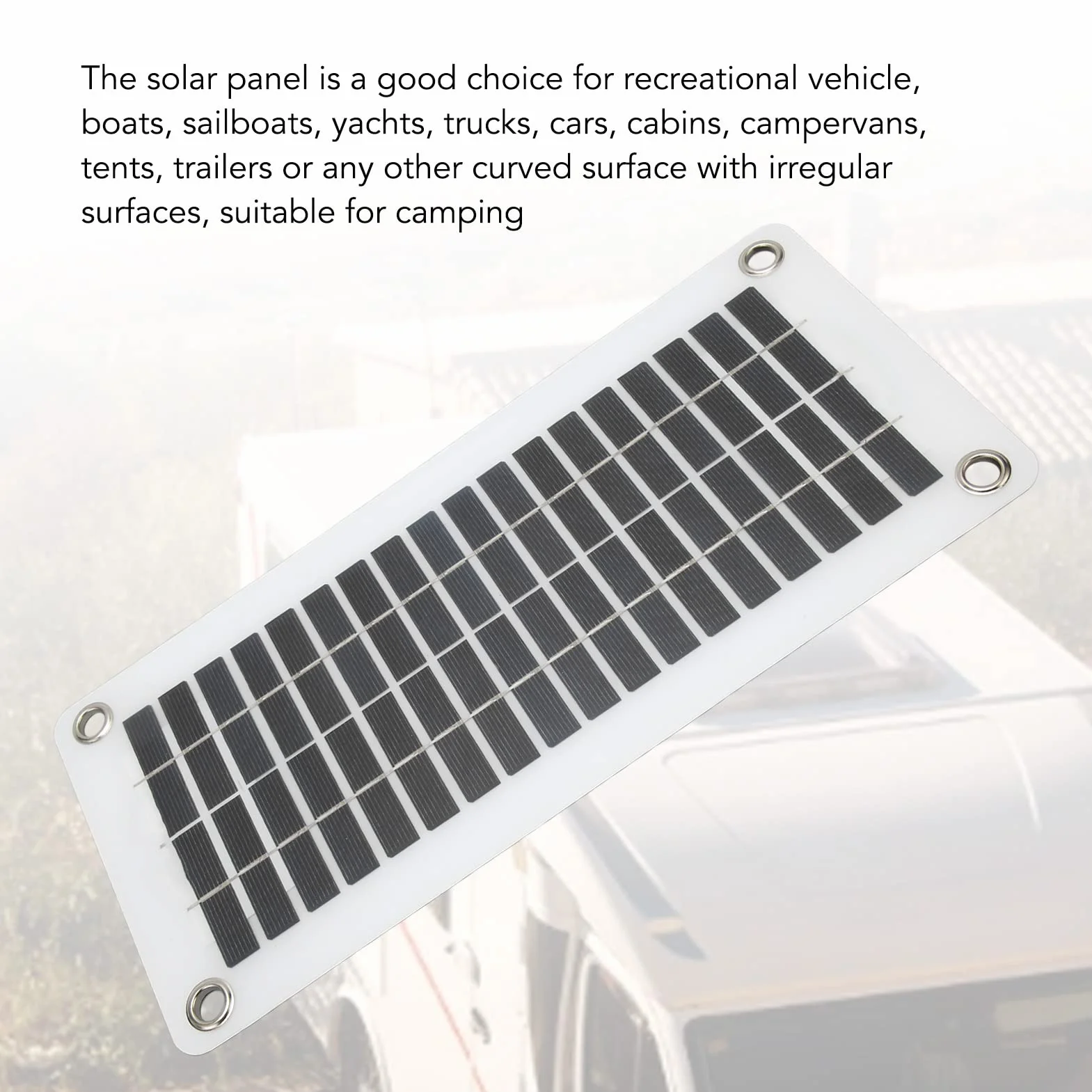 Zestaw Paneli Słonecznych 12V 30W, Przenośny Panel Słoneczny, Przenośny moduł Słoneczny z Kontrolerem Stała Przyssawka, do Pojazdu Rekreacyjnego Samochód Statek Kempingowy dla RV