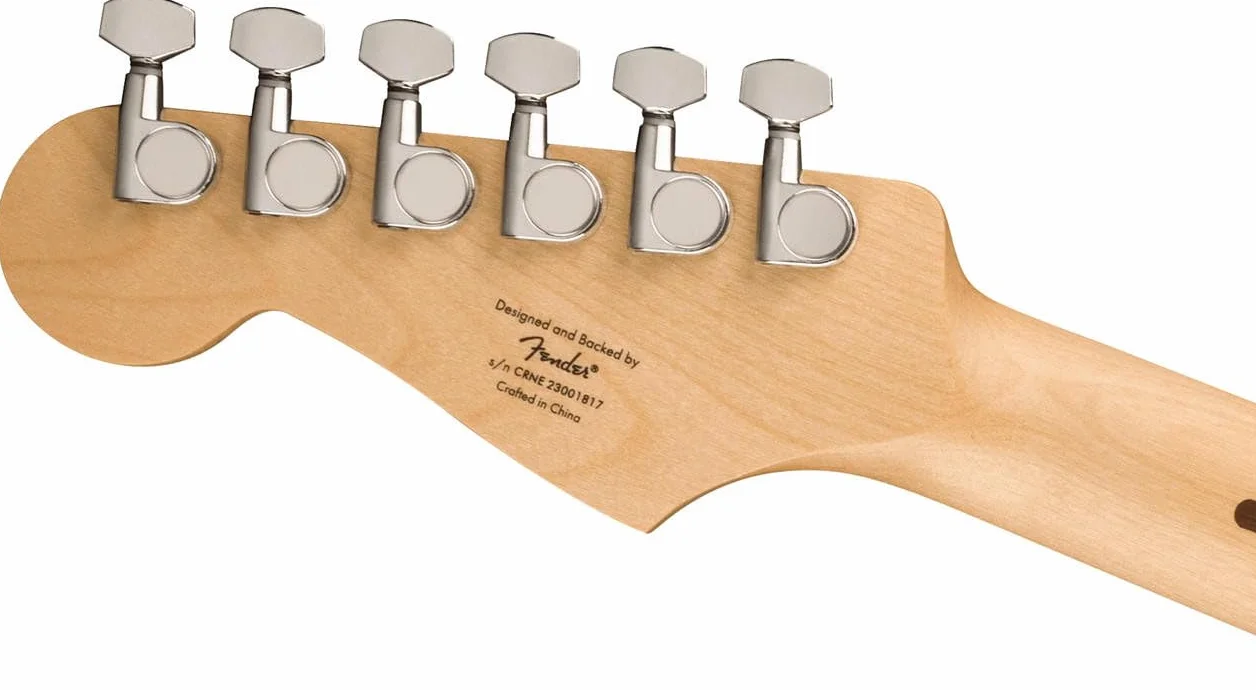 FSR Squier Sonic Stratocaster HSS gitara elektryczna, klawiatura klonowa, biała maskownica, Arctic White