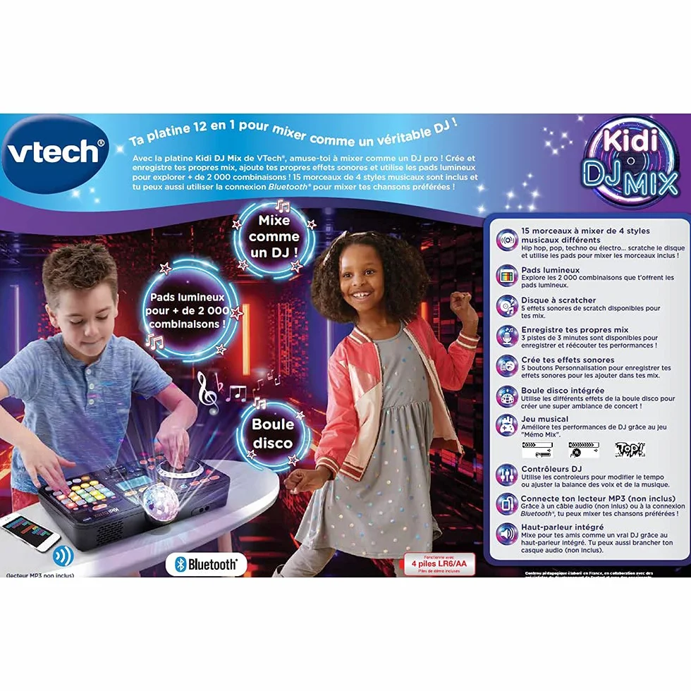 Vtech Kidi Dj Mix VTH80-547305 Mikser, Czarny, 36,5 x 23,5 x 9,2 cm