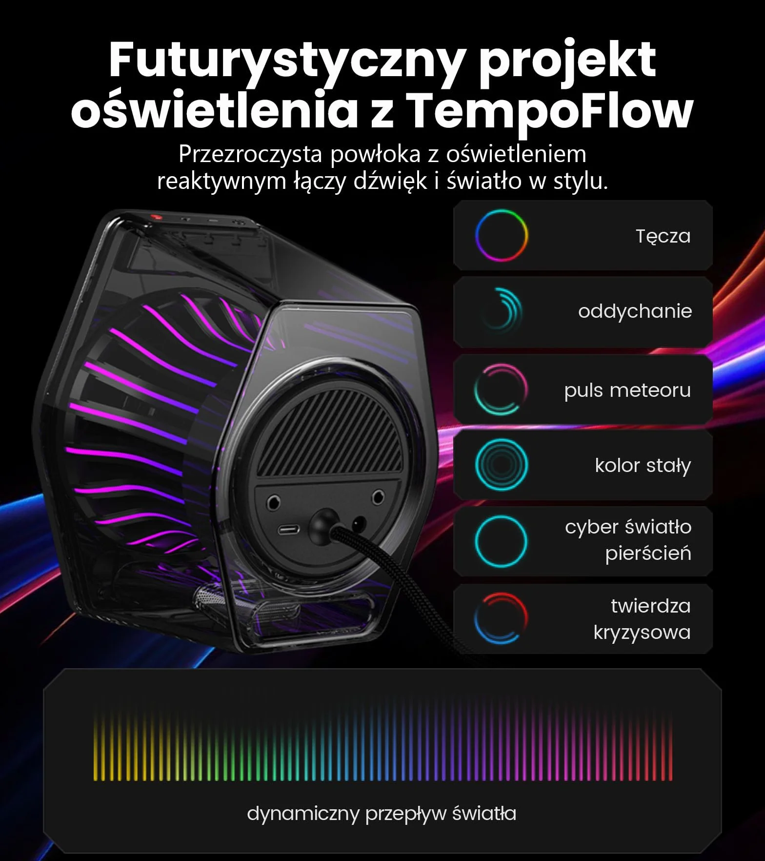 Edifer G2000 pro 2.0 głośnik gry rgb, maksymalna moc 64w, 270 ° tempoflow ™ Synchronizacja optyczna, dźwięk otoczenia wirtualny 7.1 - Bluetooth 5.4 / usb - C/aux dla PC, PS5 (Czarny)