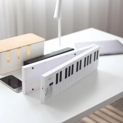 Składane Pianino z 61 Klawiszami Przenośna Klawiatura Składany Instrument Elektroniczny Zabawka z Odtwarzaniem Nagrania Pianino Elektryczne dla Początkujących dla Studentów