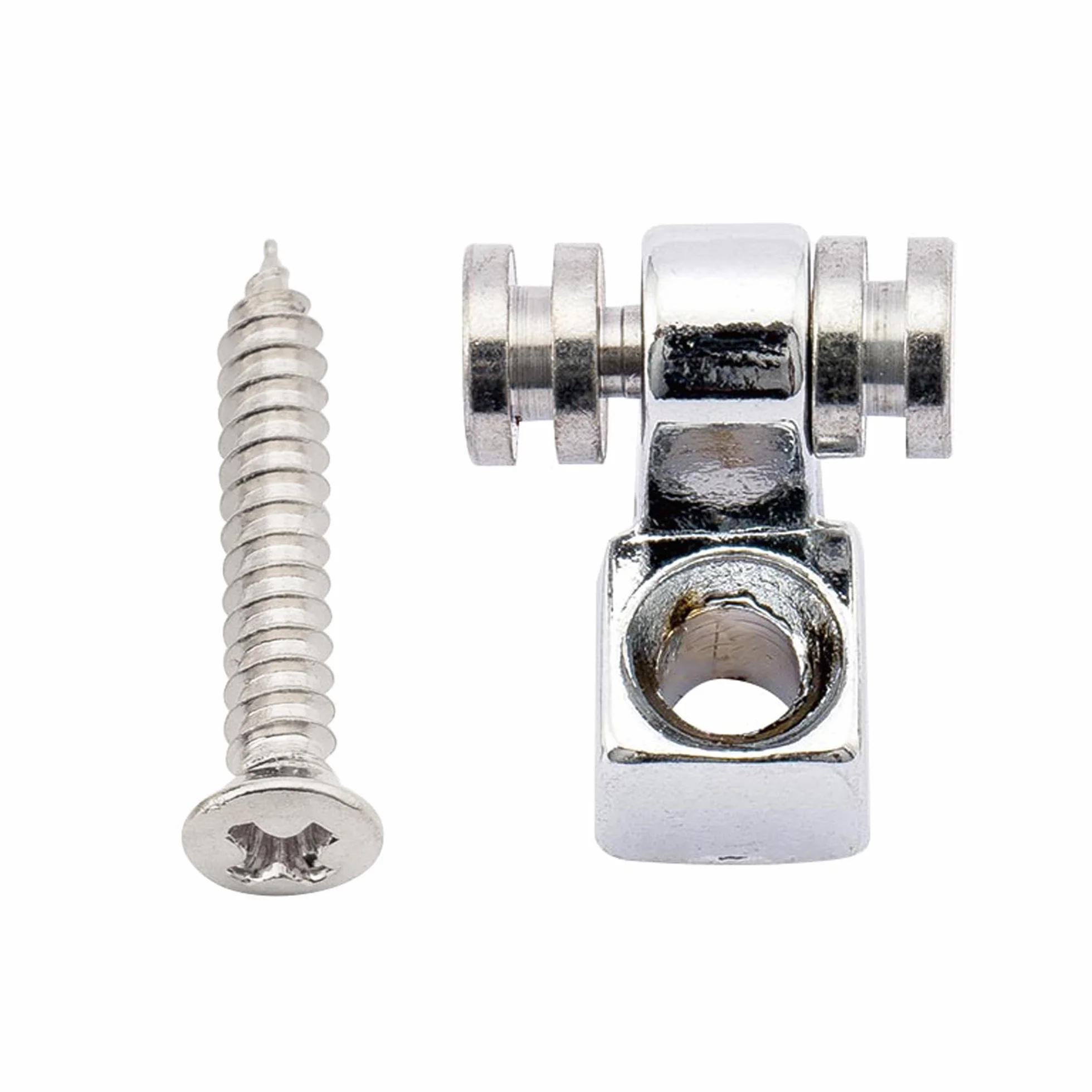 Musiclily Pro Stalowe Rolka Docisk Strun Roller String Guides String Trees Retainers do Gitary Elektrycznej Strat Tele, Chrom (2 szt.)