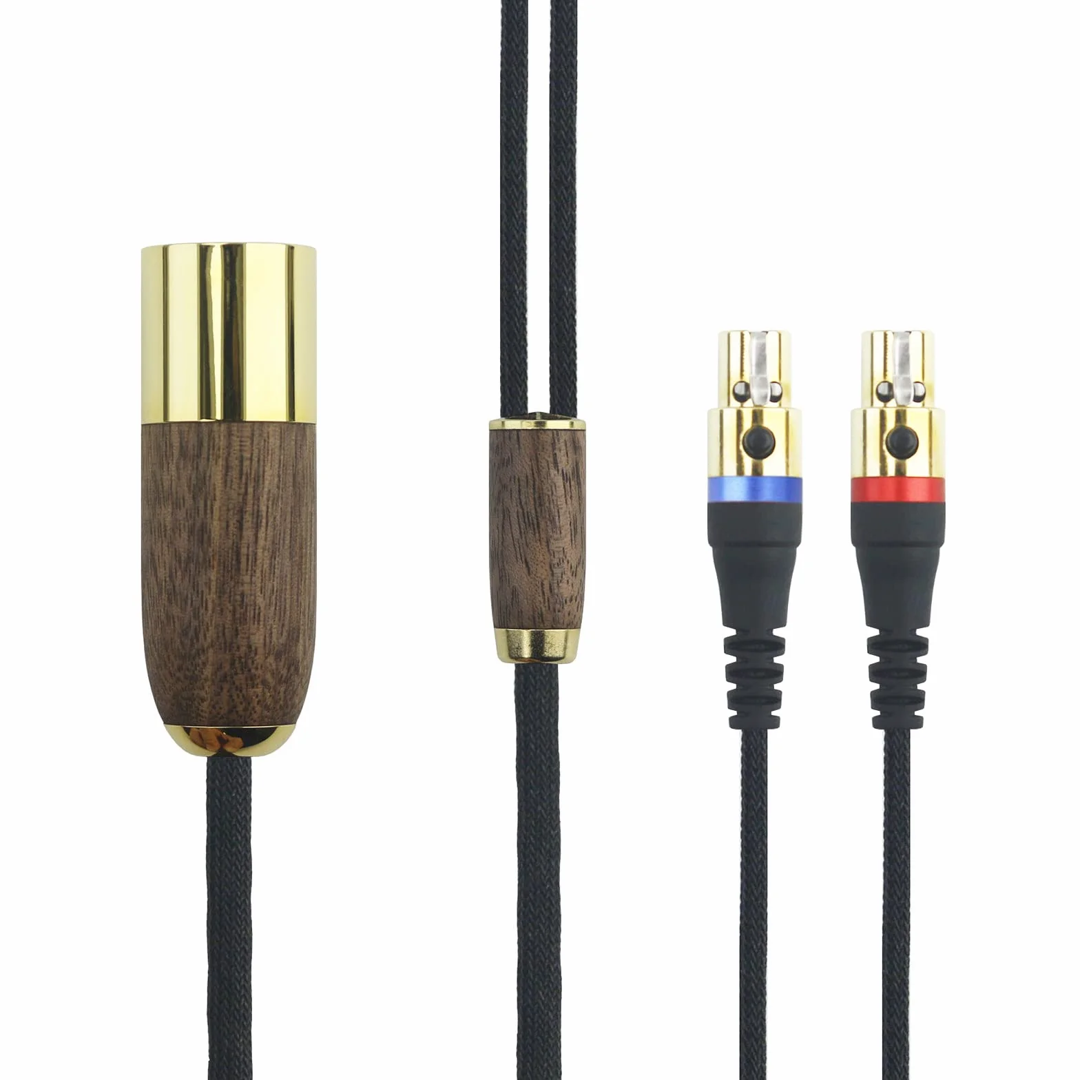 4-pinowy XLR Balanced Male 6N OCC Copper Silver Plated Cord 4-pin XLR Balanced Cable kompatybilny z Audeze LCD-2, LCD-4, LCD-3, LCD-X, LCD-XC słuchawki z drewna orzecha włoskiego 3 m/10 ft