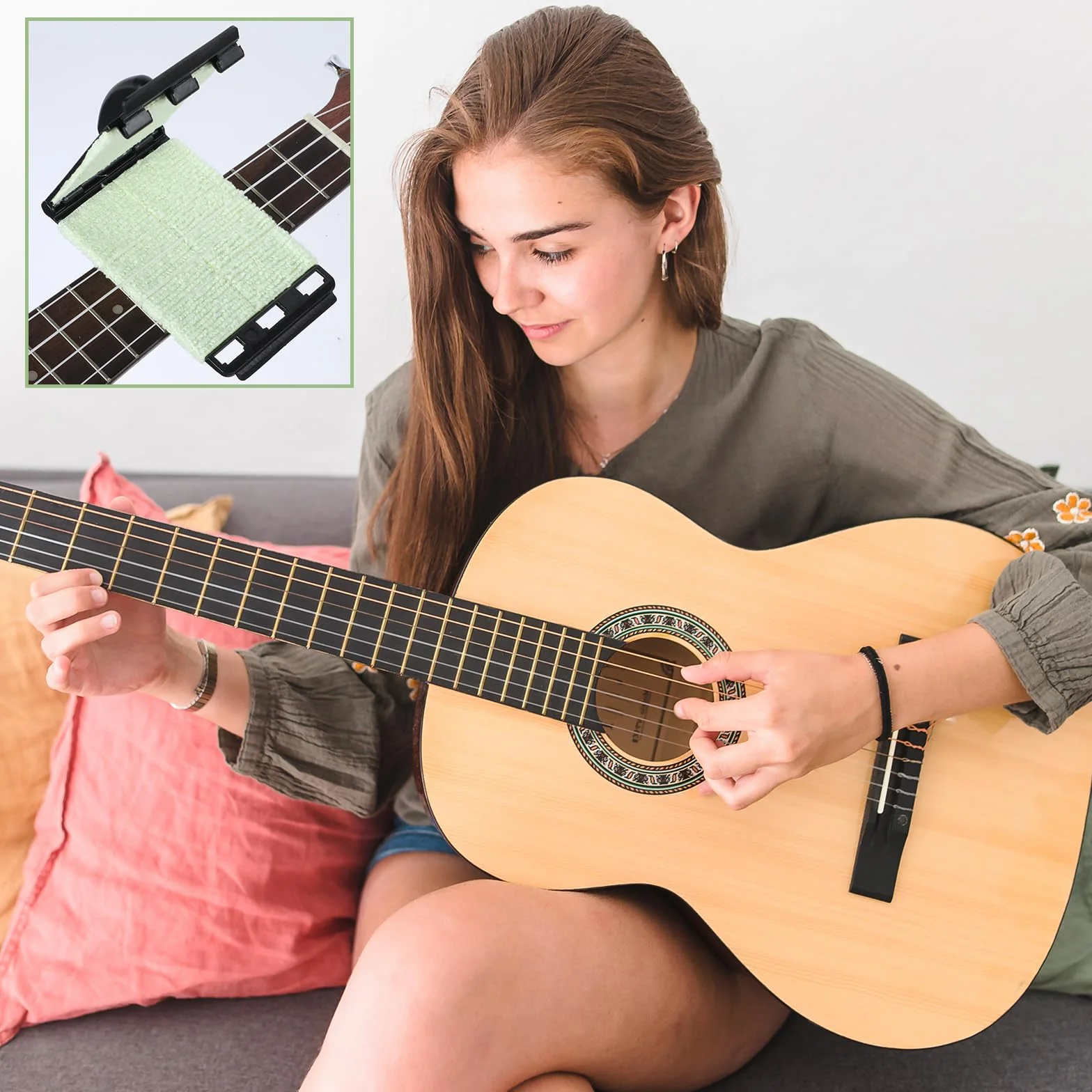Jeffdad 2-pak środek do czyszczenia strun gitarowych, premium struna gitarowa, czysta, tkanina, szorowarka do skrzypiec, wiolonczeli, basu, ukulele, gitar elektrycznych