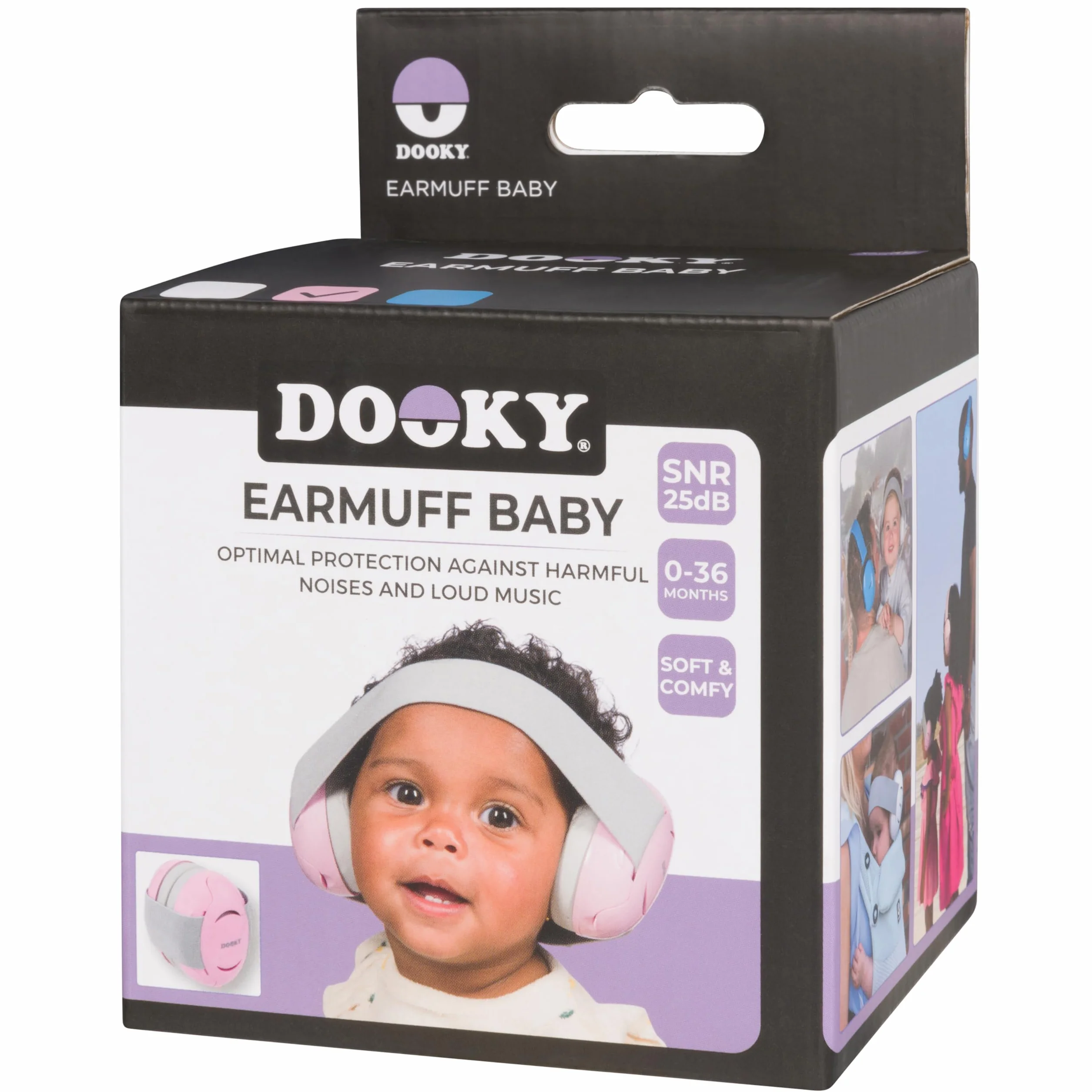Dooky Unisex Baby Ear Protection White (0-3 Y) nauszniki, biały, Baby