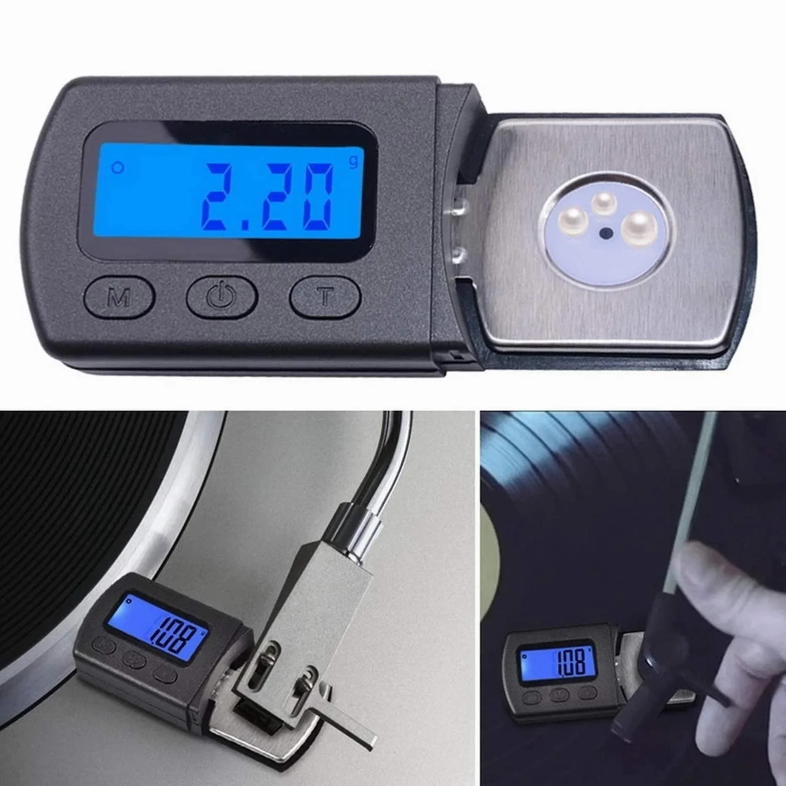 Wysoka precyzja Mini cyfrowy gramofon Stylus Force Scale 5g Mini cyfrowy rysik Force Scale Gauge ramię Load Gauge przenośna cyfrowa waga do biżuterii złota