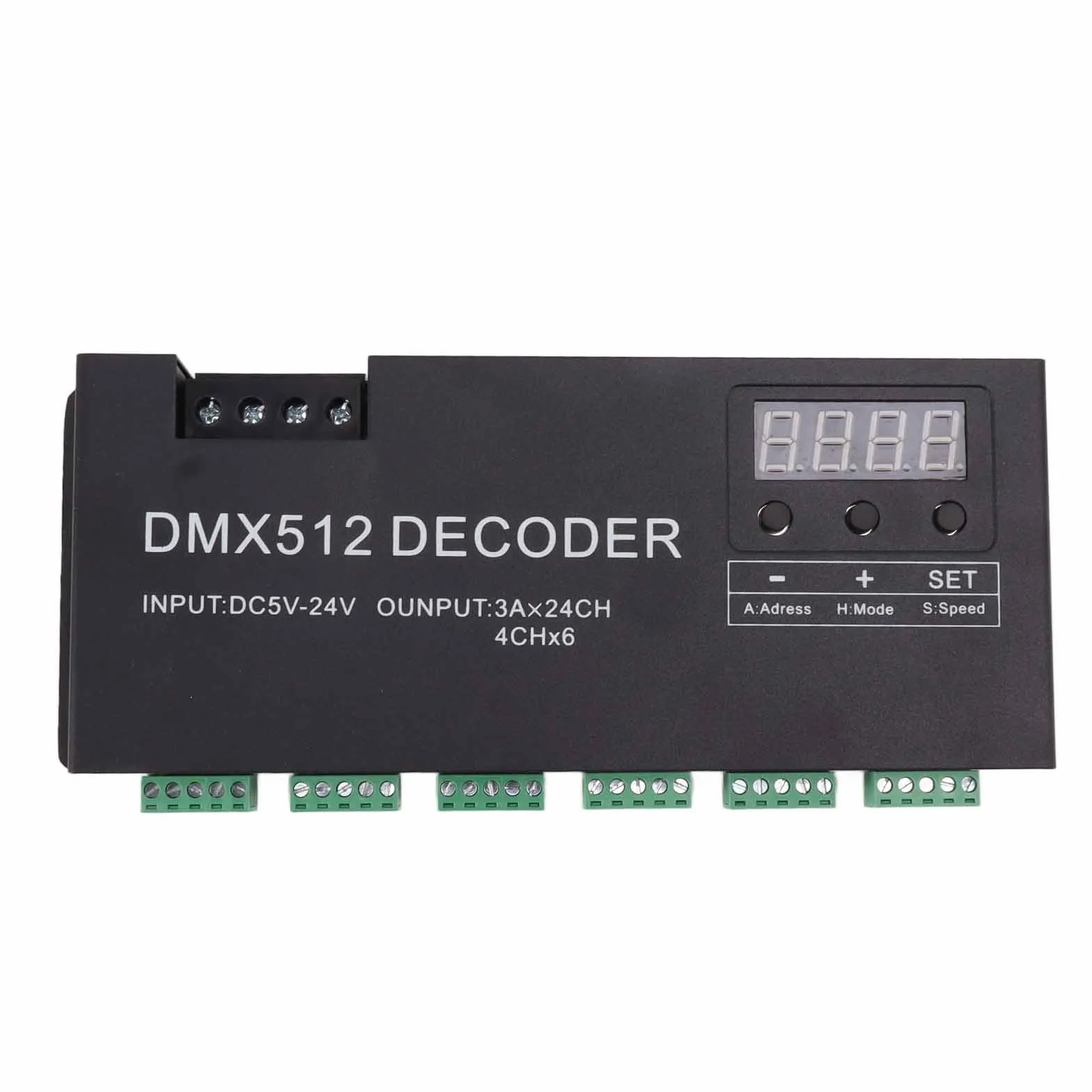 Dekoder DMX RGBW DMX512 24-kanałowy Sterownik LED DC5V-24V