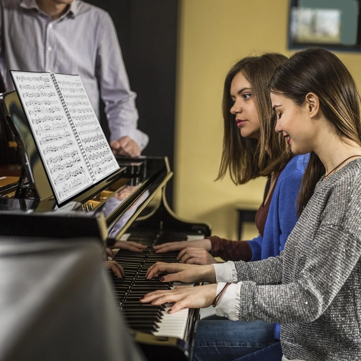 QWORK® A4 60 stron, teczka, segregator na nuty, dla muzyków i biura
