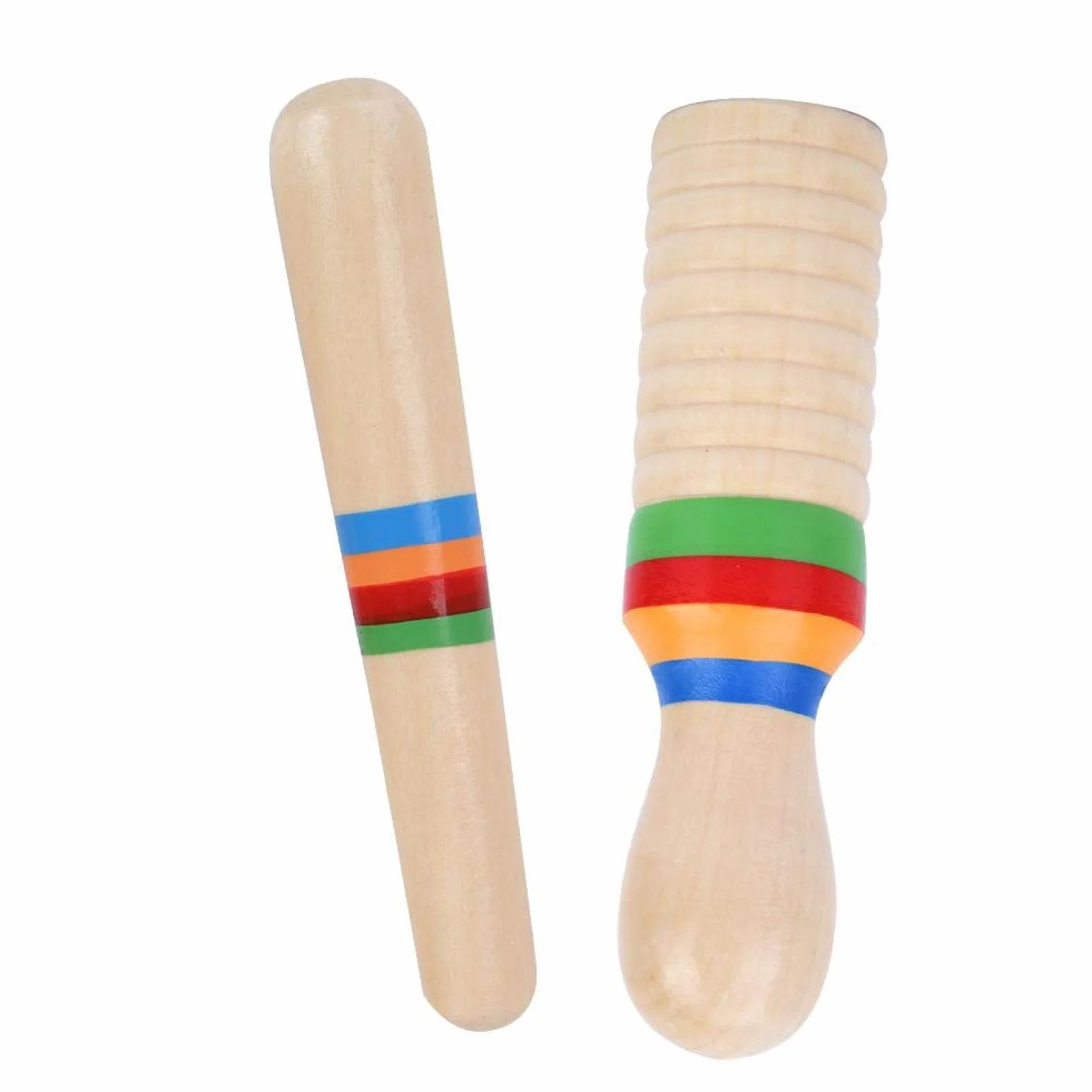 Drewniany skrobak Guiro Sound Tube Muzyczny instrument perkusyjny Kolorowy instrument perkusyjny dla dzieci bawiących się w przedszkolu