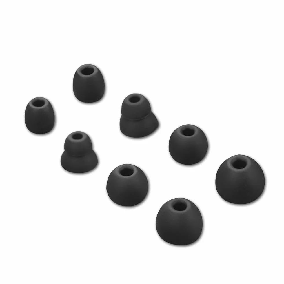 4 Pary Zamiennych Zatyczek do Uszu do Beats Powerbeats Pro/Powerbeats 3/Powerbeats 4, 4 Rozmiary Silikonowych Końcówek do Uszu 4mm (Czarny)