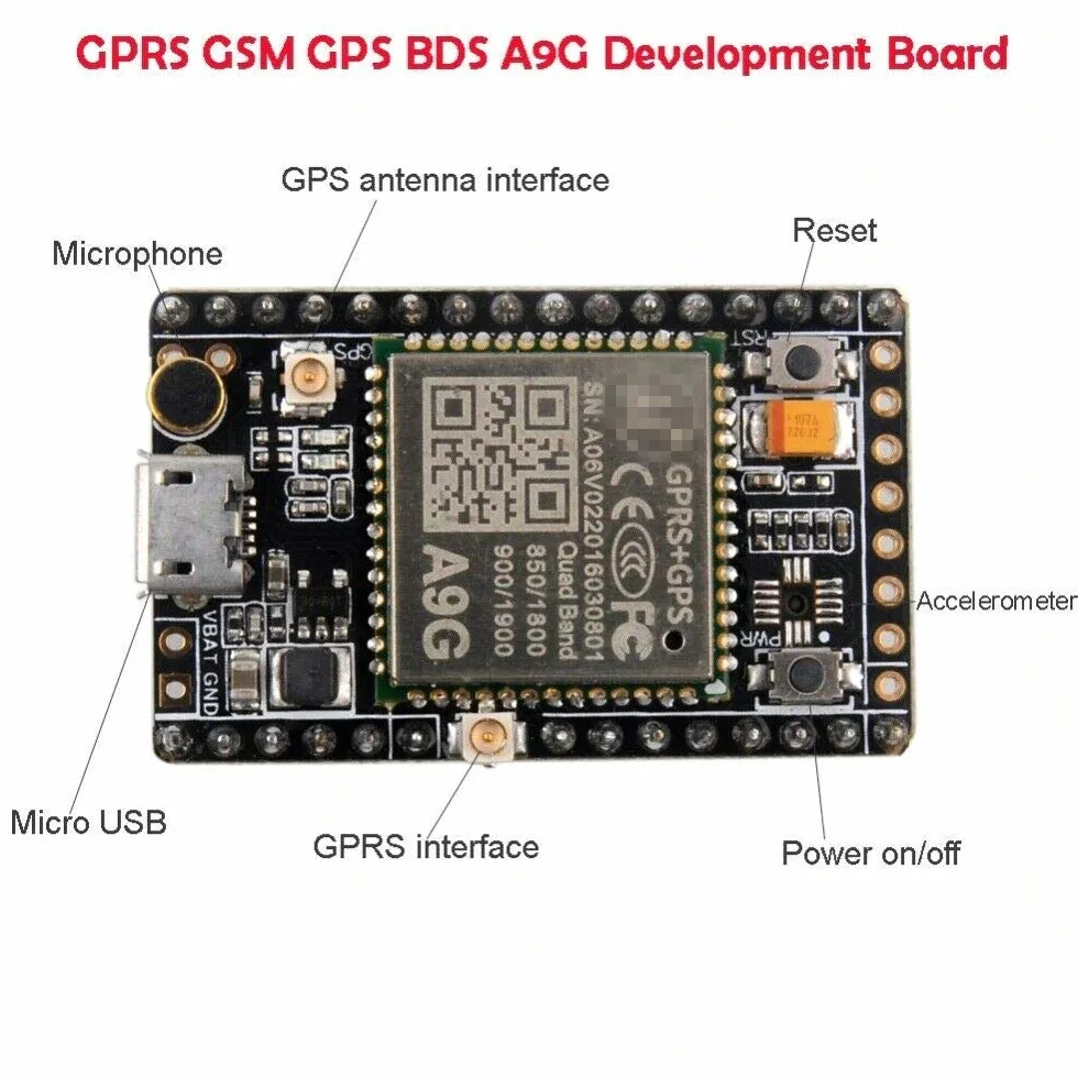 1 szt. A9G A9 moduł GSM GPRS GPS BDS A9G płyta rozwojowa Core Pudding z anteną