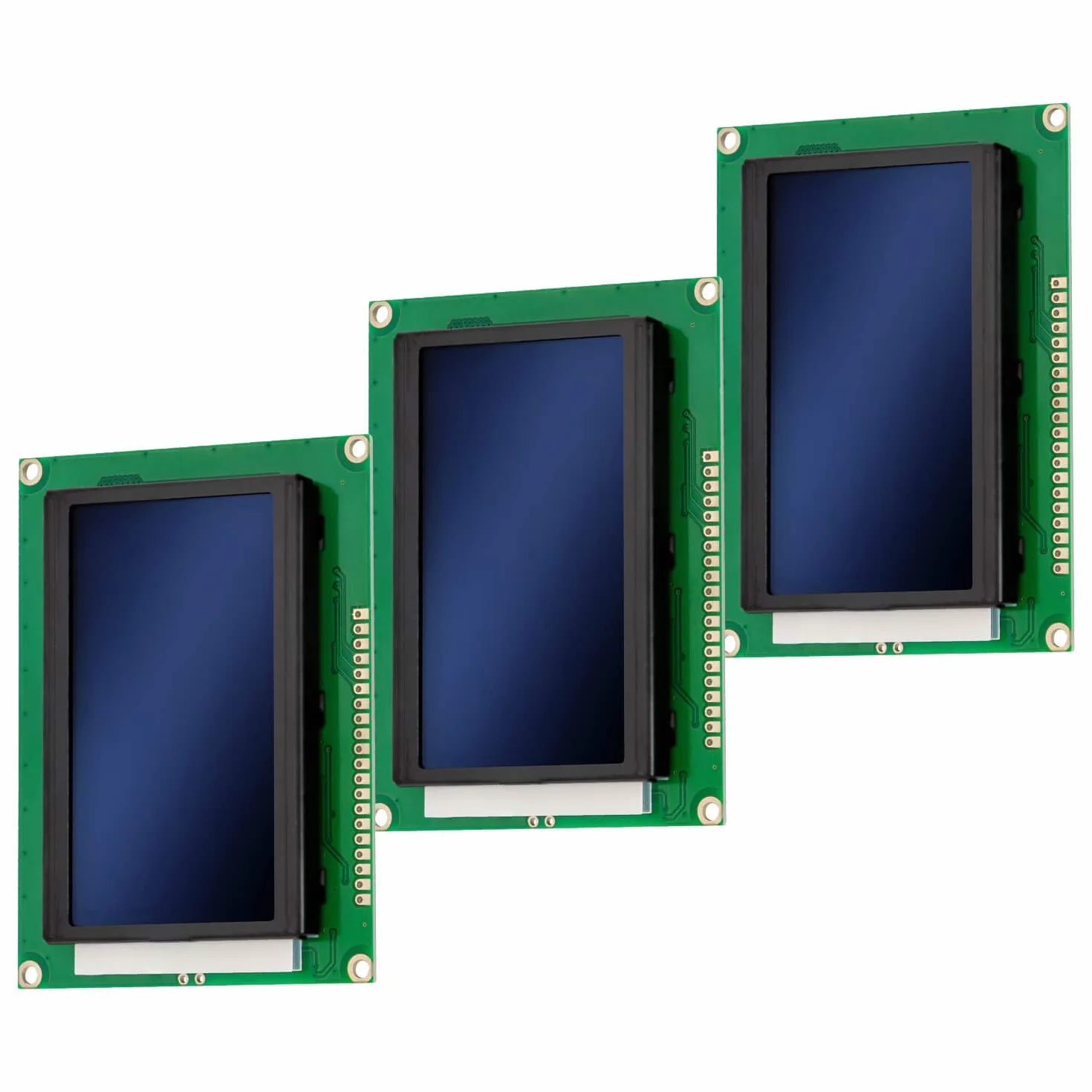 AZDelivery 3 x LCD Display 128 x 64 Pixel 12864 Display KS0108/KS0107 z 4x20 znaków z niebieskim tle i białe znaki kompatybilny z Arduino i Raspberry Pi tym e-Book!