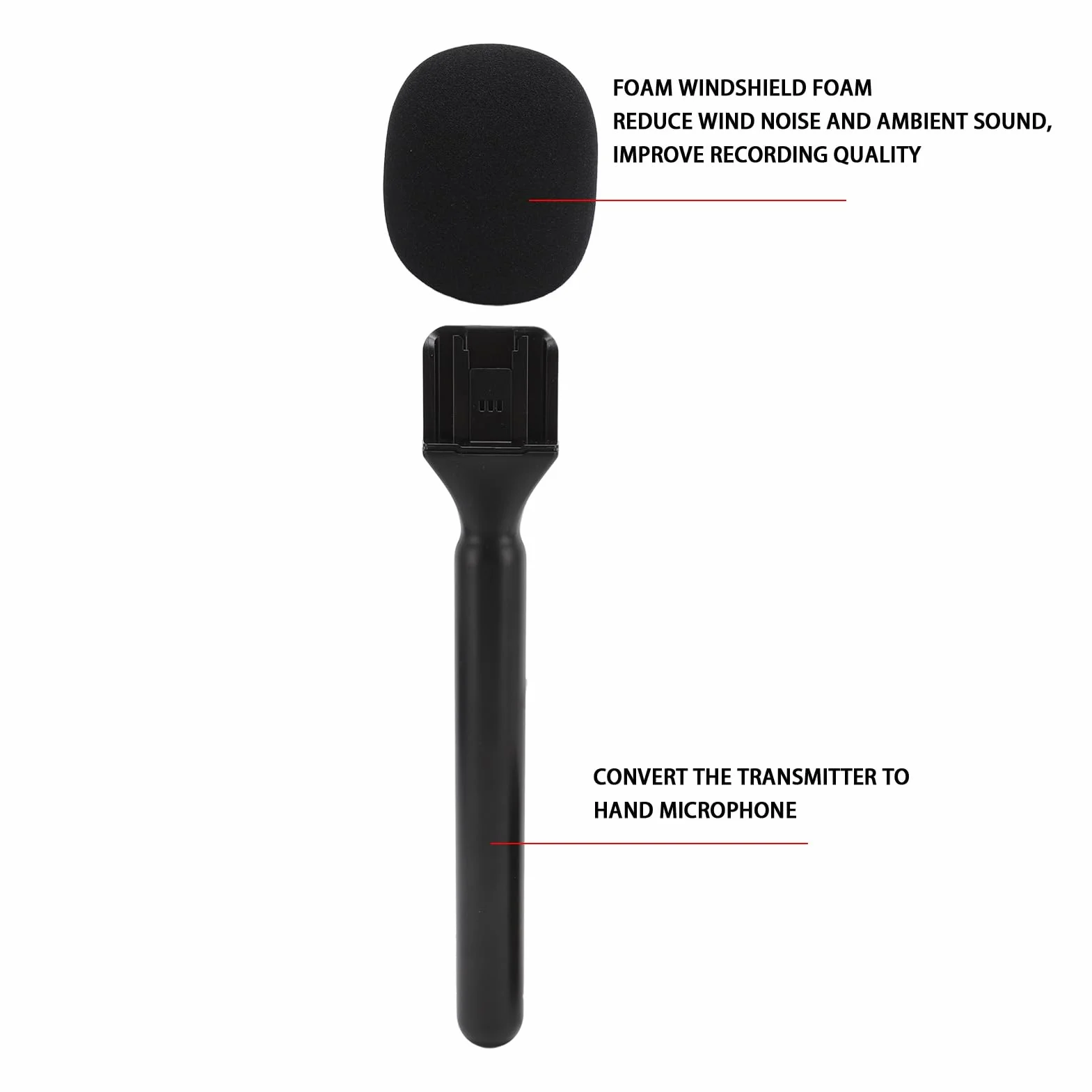 Uchwyt do Mikrofonu do Rozmów Kwalifikacyjnych, Ręczny Adapter do Mikrofonu Bezprzewodowego do Rode Wireless GO II, Adapter do Bezprzewodowego Mikrofonu do Rozmów