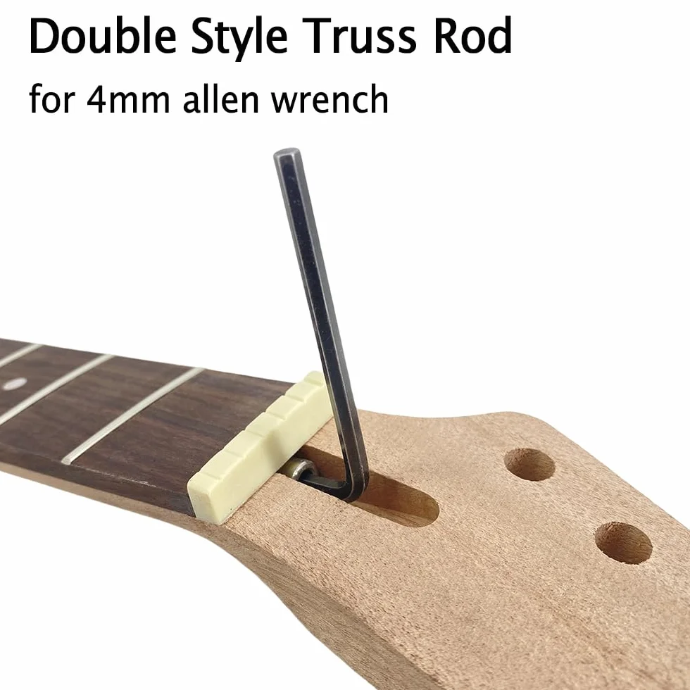 WUQIMUSC Zestawy gitarowe zbuduj własną gitarę elektryczną mahoń korpus szyi 22 progi 63 cm dla majsterkowiczów