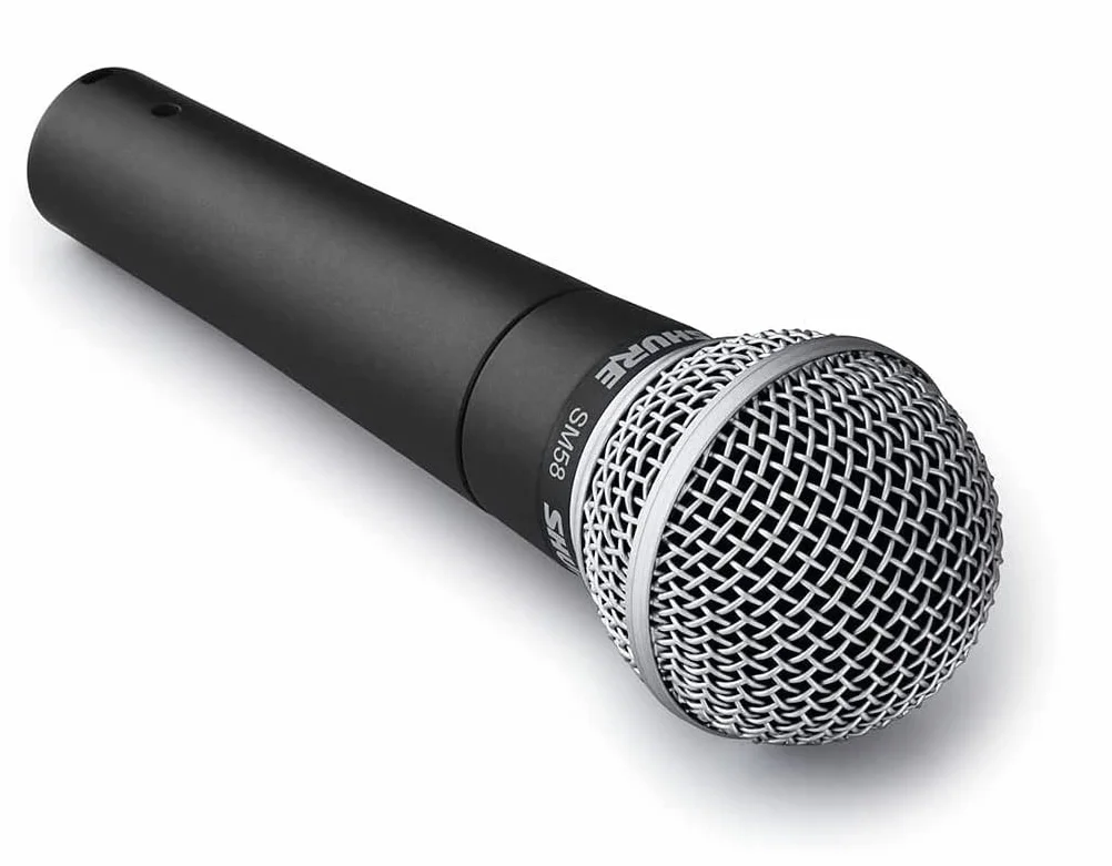 Shure SM58-LC Dynamiczny mikrofon wokalny z pneumatycznym mocowaniem wstrząsu, wbudowany filtr pop, klip A25D, 3-pinowy złącze XLR, brak kabla (SM58-LCE)