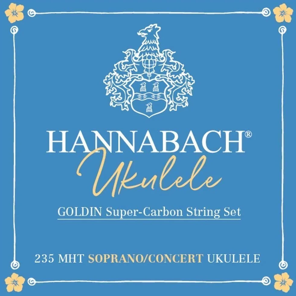 Hannabach Struny do ukulele, sopran/concert, złote, zestaw 235MHT
