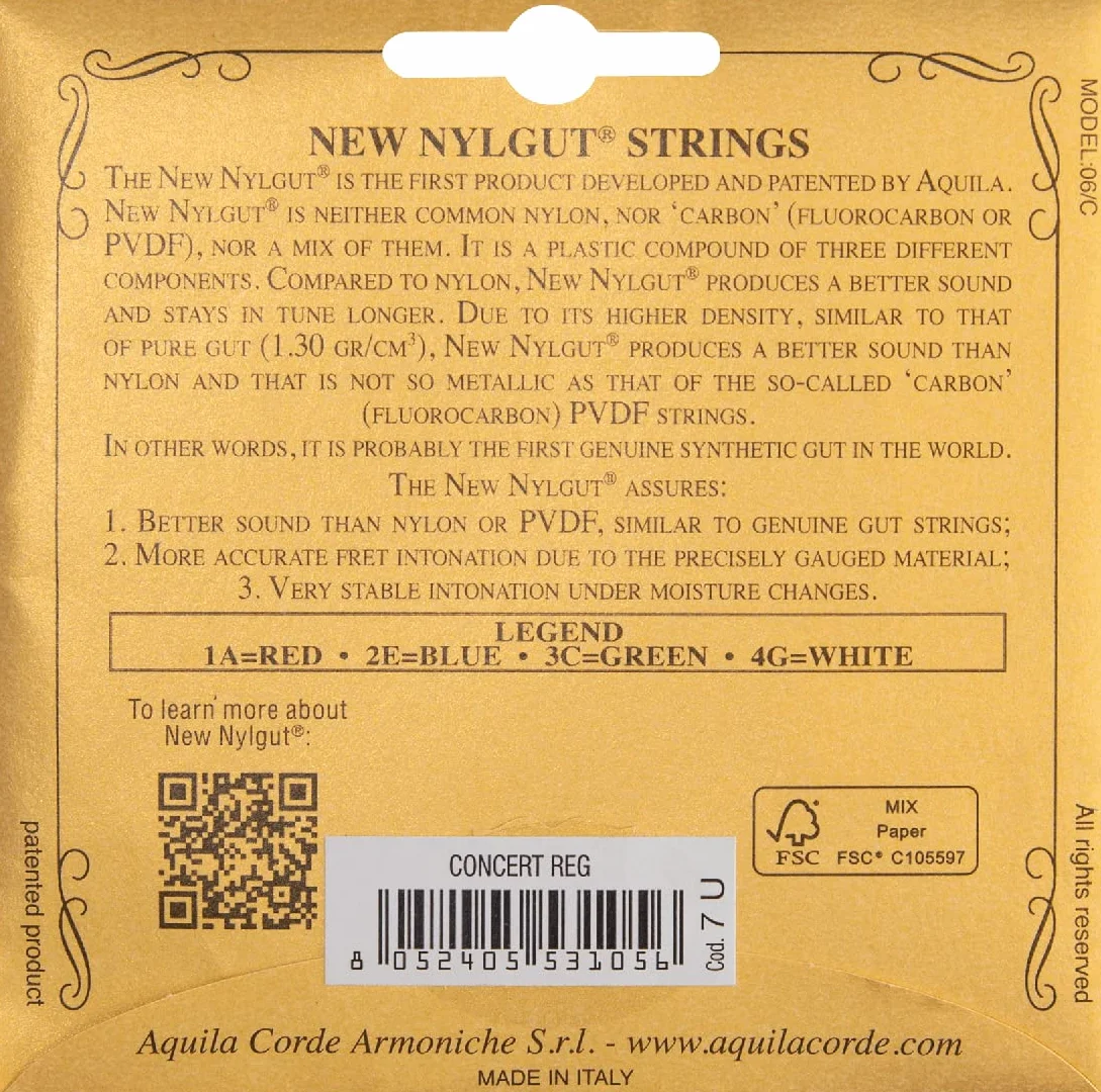 Aquila Nylgut koncertowe struny ukulele 7U GCEA